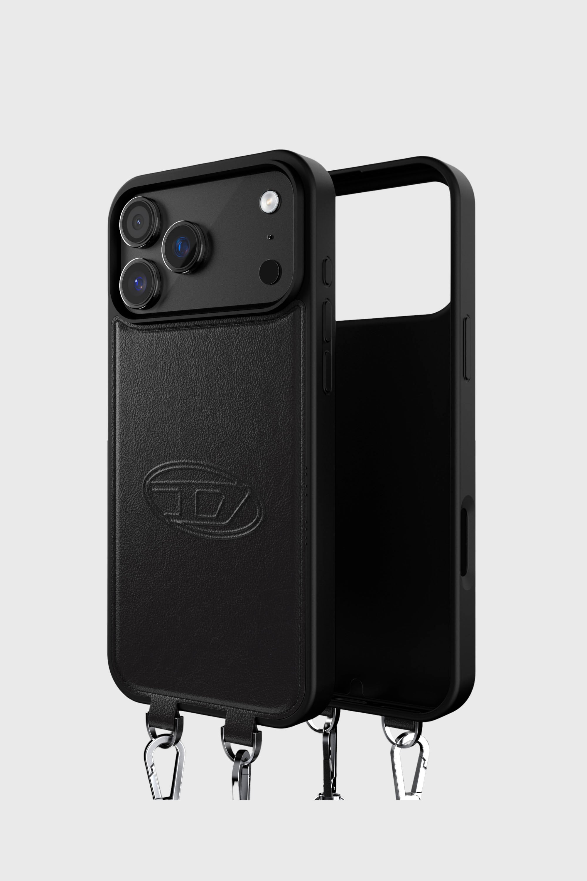 Diesel - 60663 MOULDED CASE, Unisex Oval D H&uuml;lle mit Handschlaufe und MagSafe f&uuml;r iPhone 17 Pro Max in Schwarz - 1