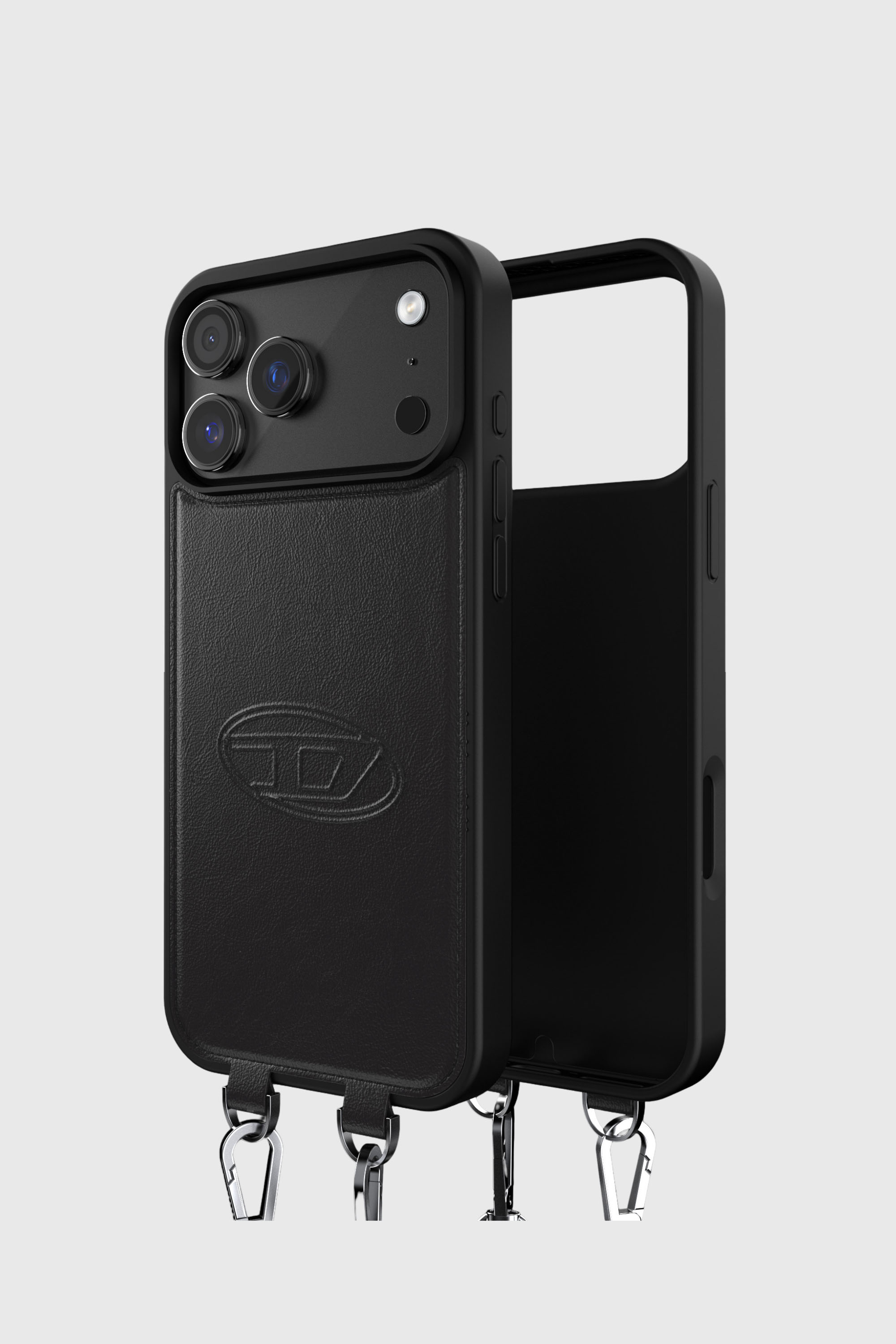 Diesel - 60663 MOULDED CASE, Unisex Oval D H&uuml;lle mit Handschlaufe und MagSafe f&uuml;r iPhone 17 Pro Max in Schwarz - 1