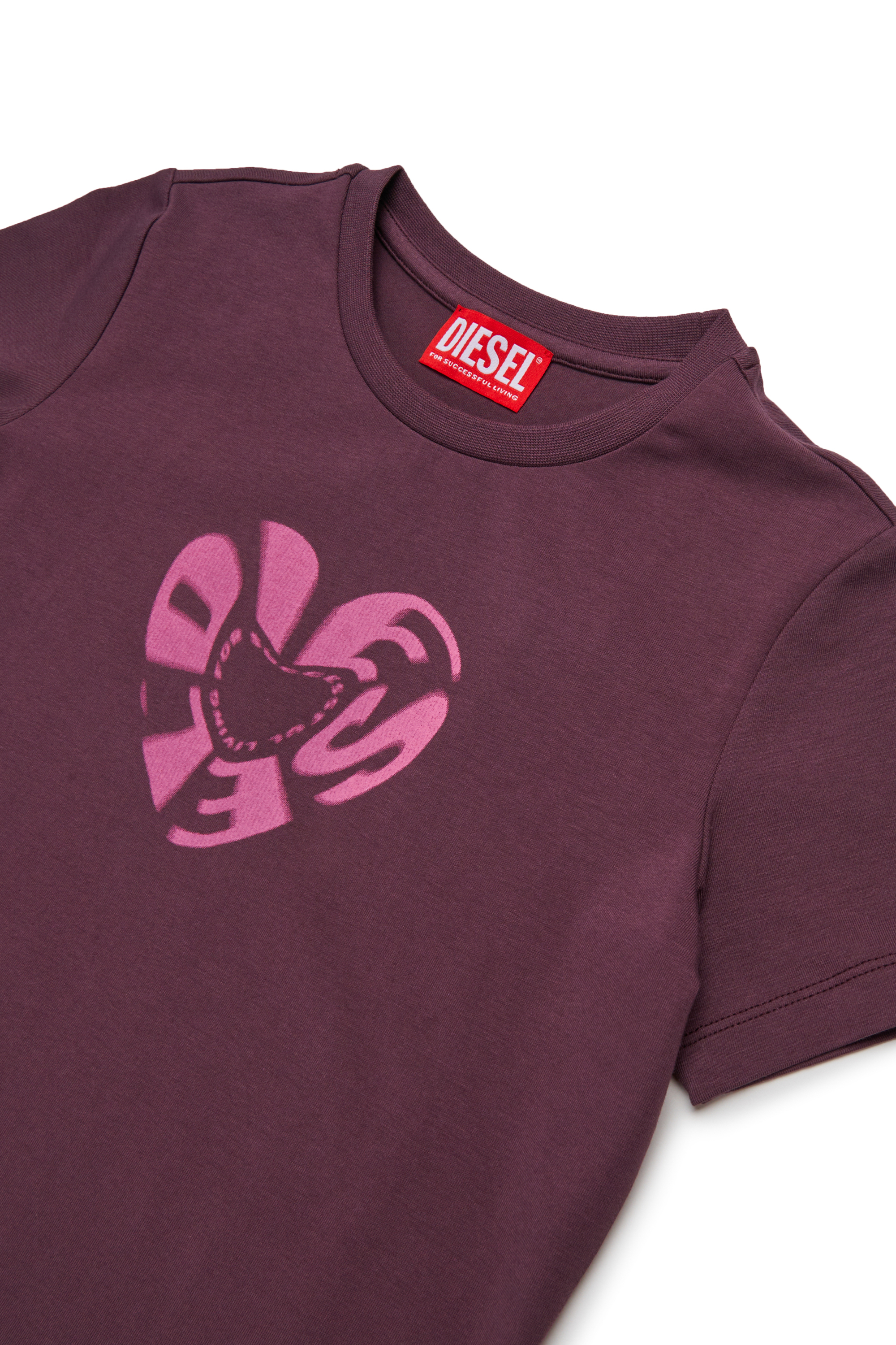 Diesel - TIPRID, Damen Baumwoll-T-Shirt mit Grafikdruck in Dunkelviolett - 3