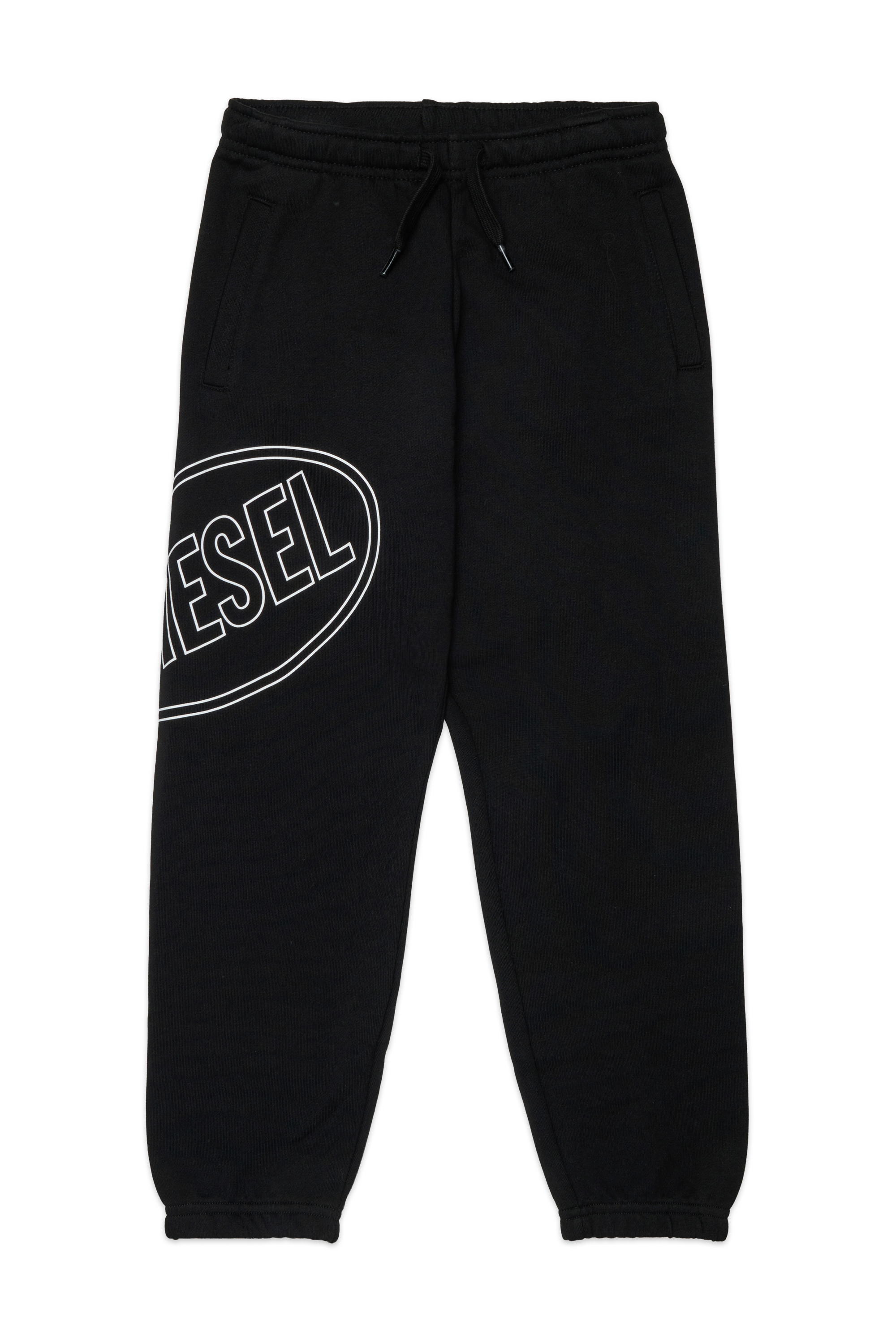 Diesel - PCIRCLE, Herren Jogginghose mit seitlichem Print in Schwarz - 1