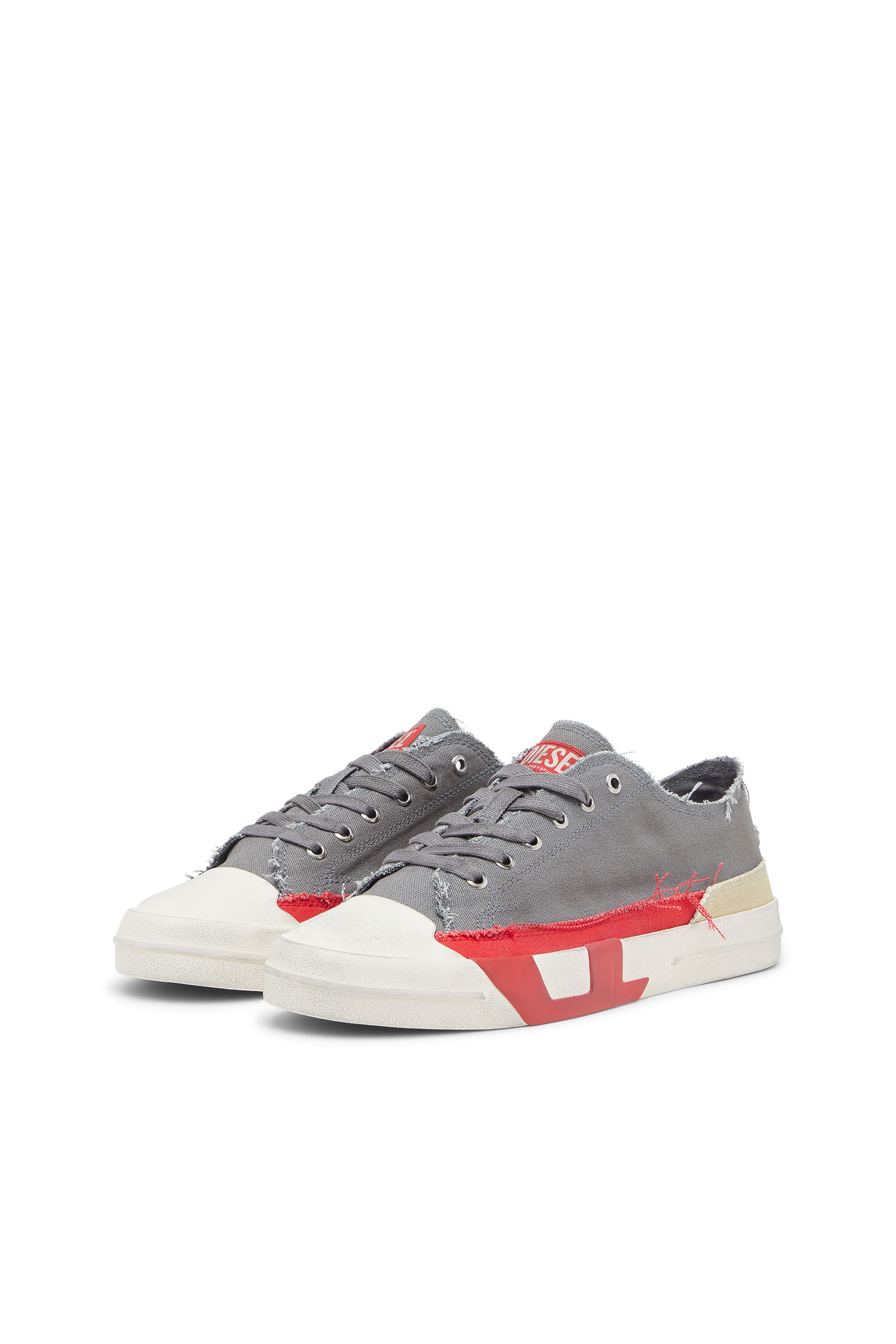 Diesel - S-D-VERSE LOW, Herren S-D-Verse-Canvas-Sneakers mit Schmutz-Effekt in Grau - 9