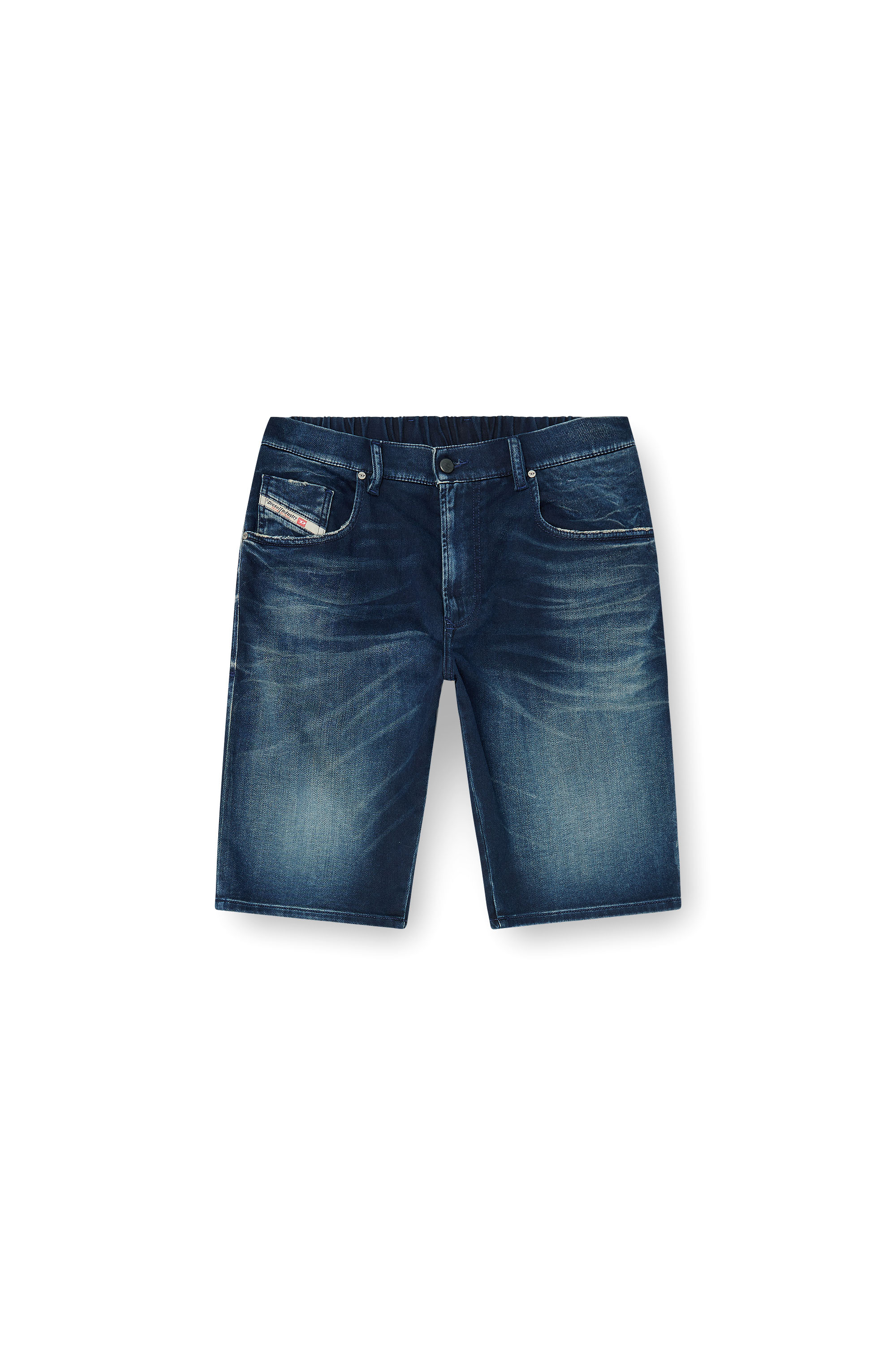 Diesel - 2033 D-KROOLEY-SHORT-BW JOGG, Herren Chino shorts aus shaded JoggJeans in Dunkelblau - 3