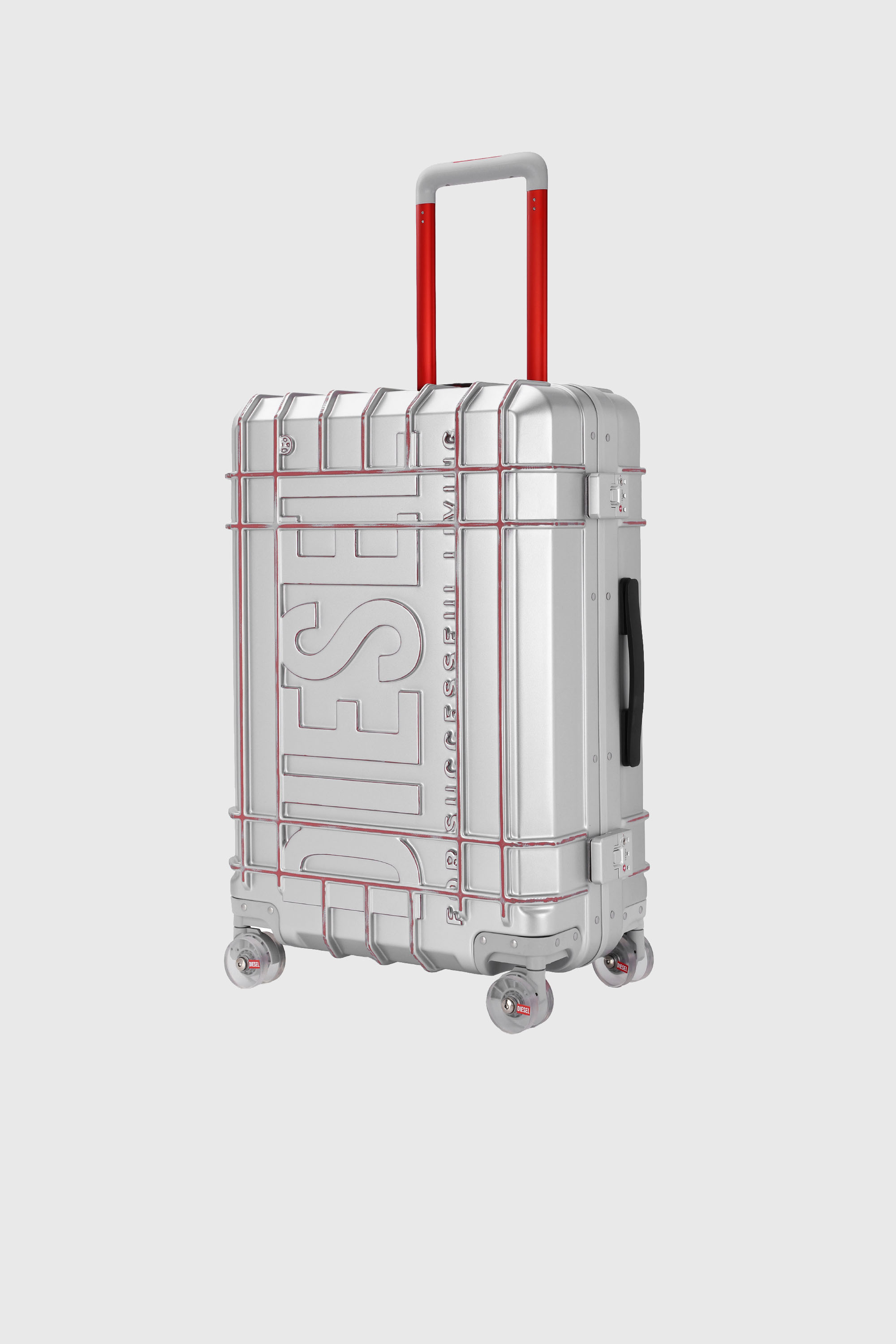 Diesel - DIESEL PC STRONG IMAGE TROLLEY- DSL003, Unisex Robuster Koffer Gr&ouml;&szlig;e M in Silber - 5
