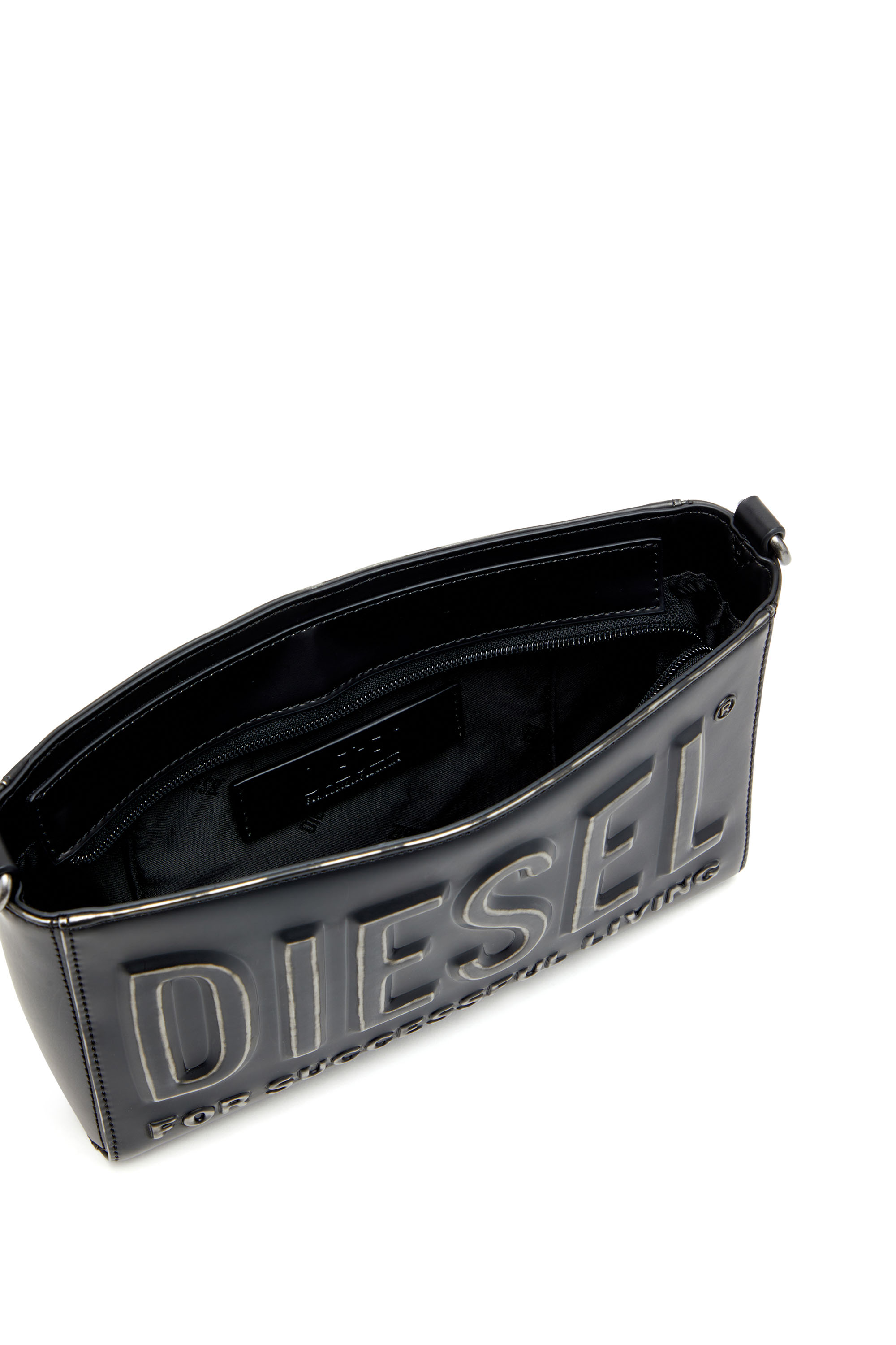 Diesel - DSL 3D CAMERA BAG X, Herren Dsl 3D-Kameratasche aus geb&uuml;rstetem PU in Schwarz - 4