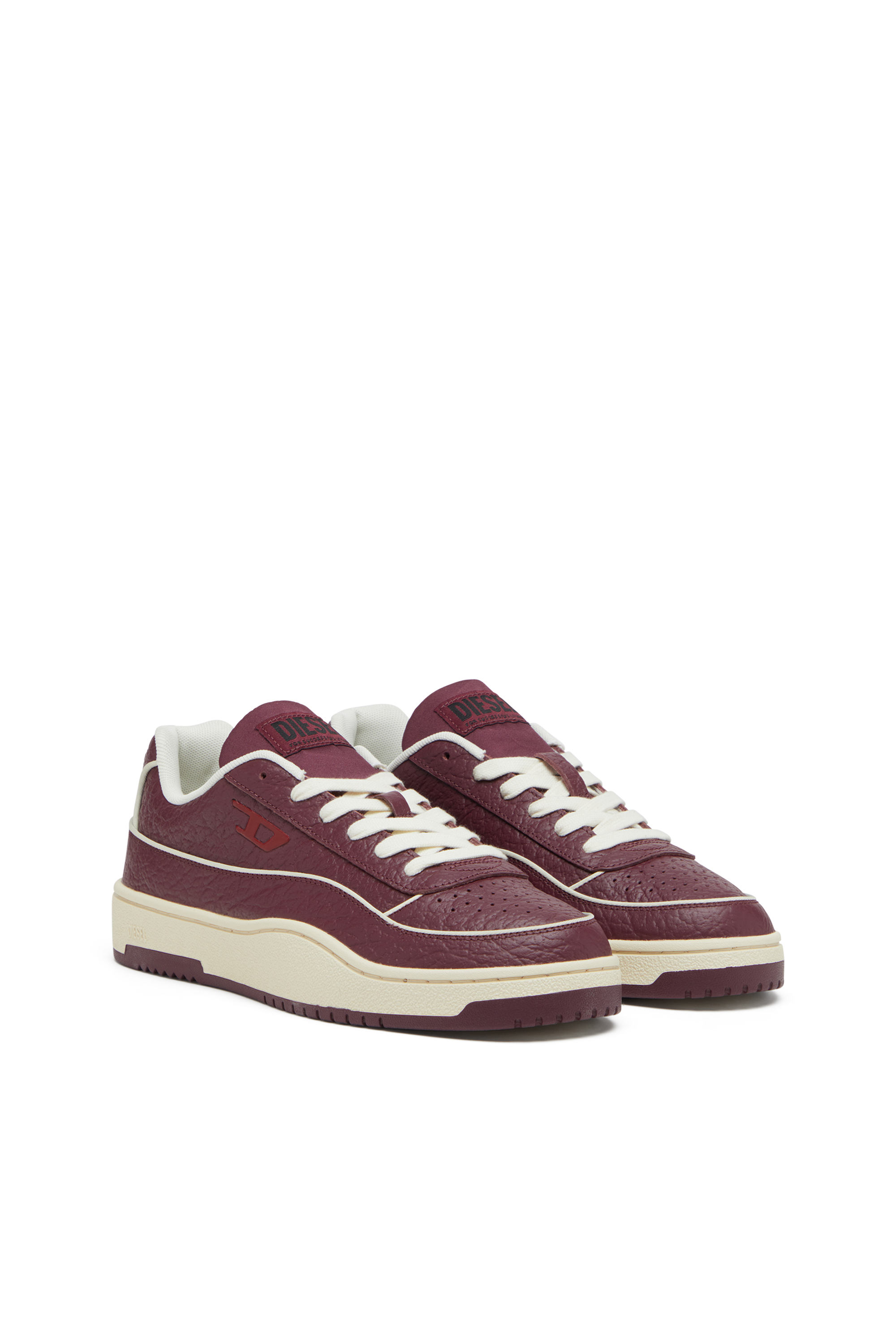S-TRACKER-D LOW, Burgunderrot Diesel - S-TRACKER-D LOW, Herren S-Tracker-D-Sneakers aus strukturiertem Leder in Burgunderrot - 2