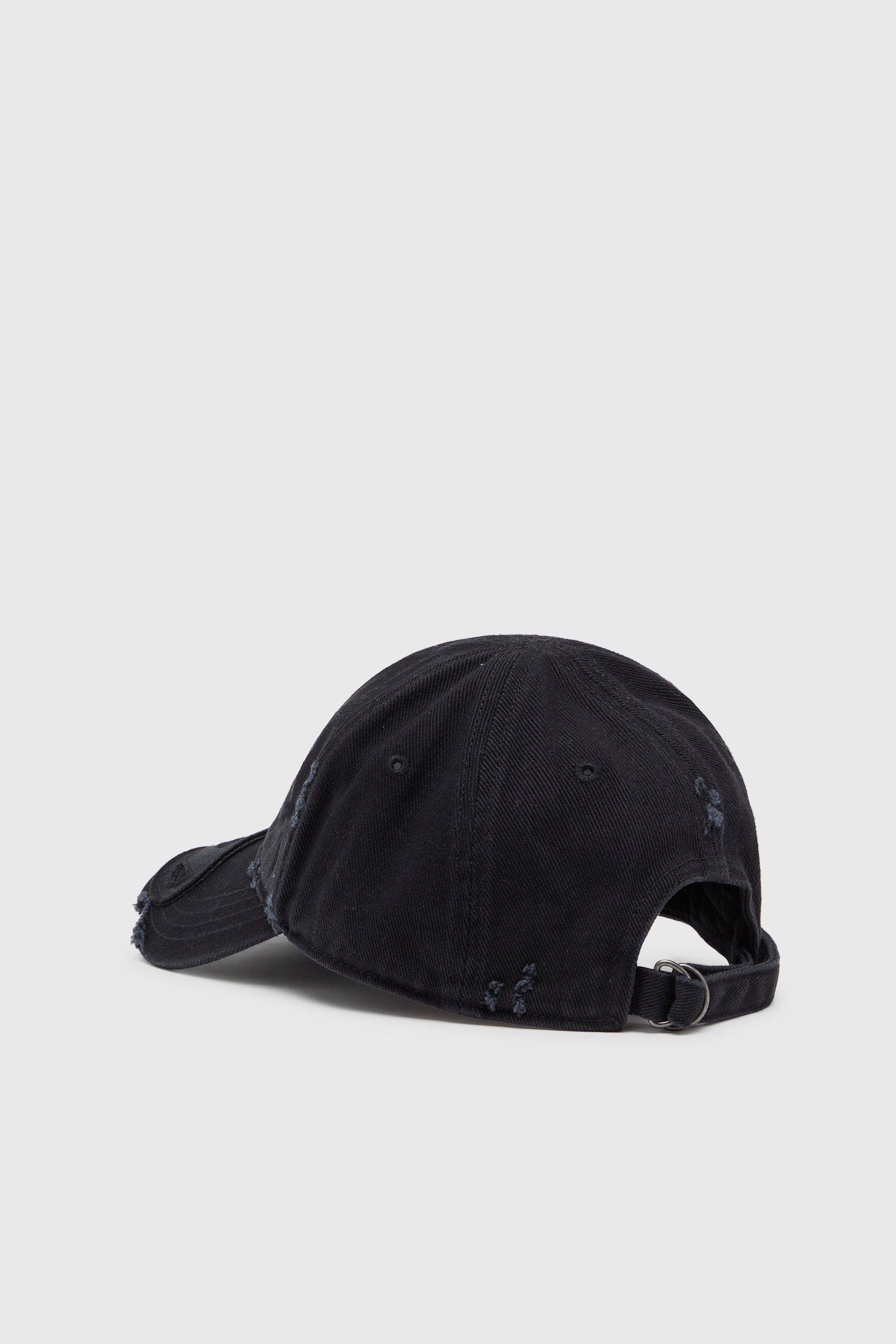 Diesel - C-BIGDOV, Herren Cap aus baumwoll-twill mit distressed details in Schwarz - 2