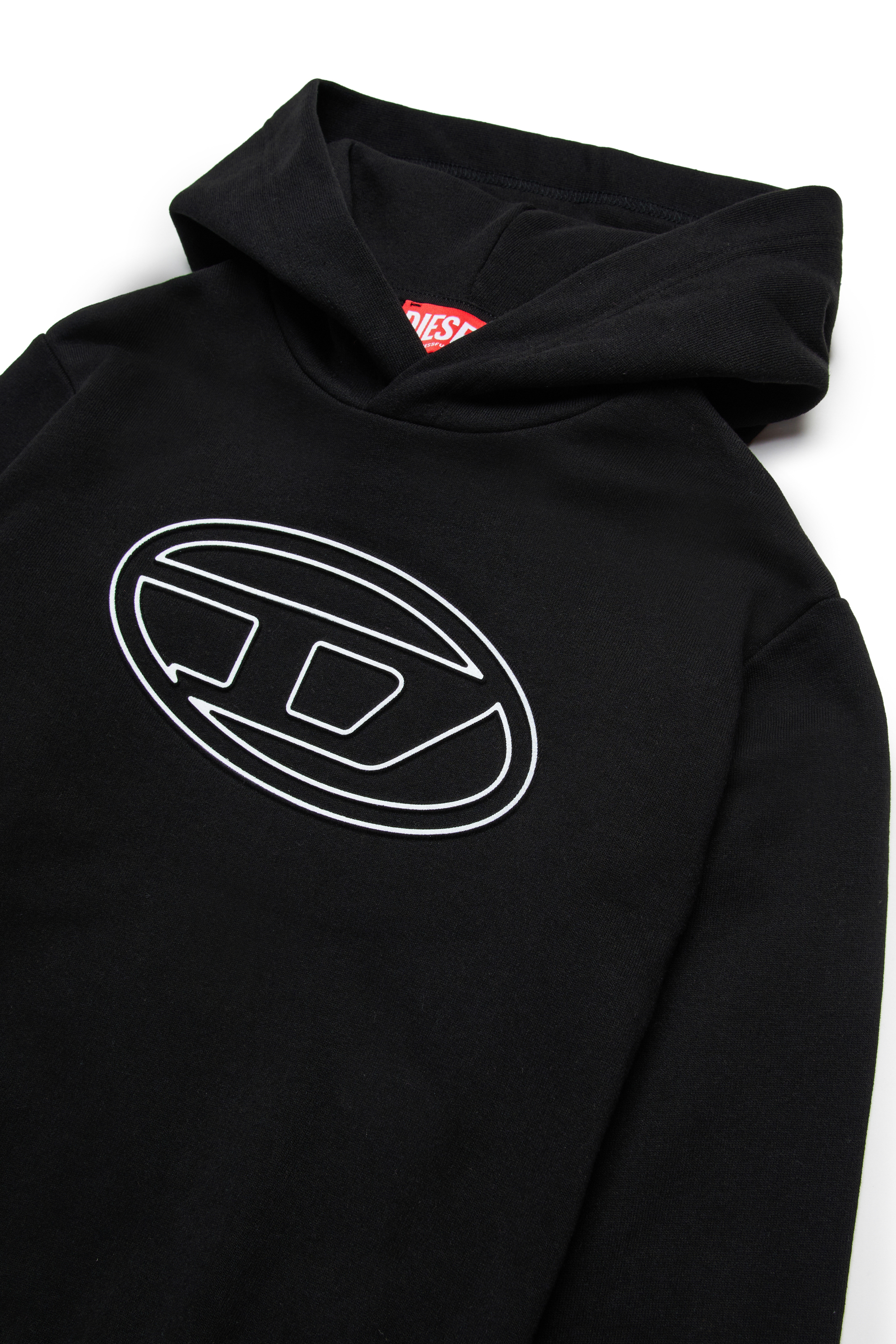 Diesel - SBIGOVALHOOD OVER, Herren Hoodie mit Oval D-Logo-Prägung in Schwarz - 3