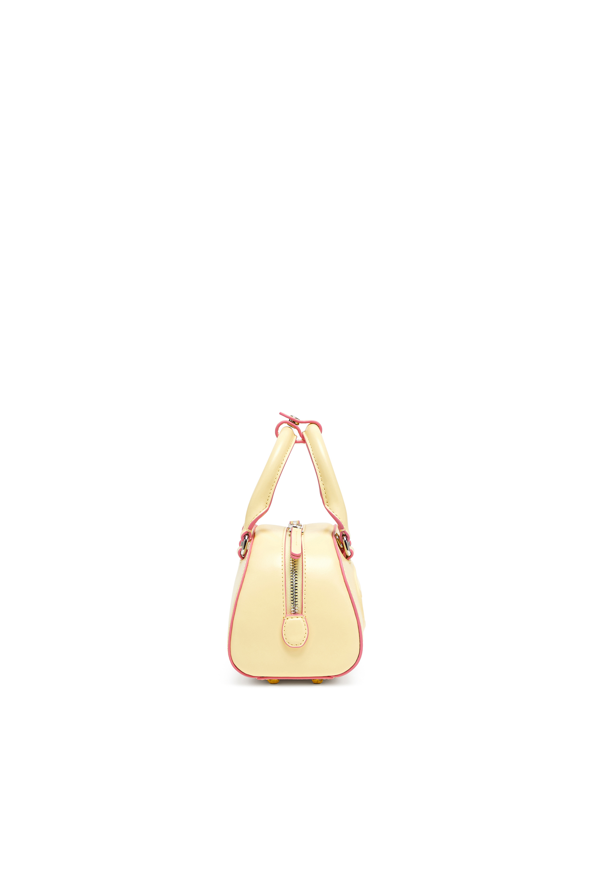 Diesel - 1DR DOME CROSSBODY, Damen 1DR Dome-Mini-Bowling-Tasche aus Leder in Gelb - 4