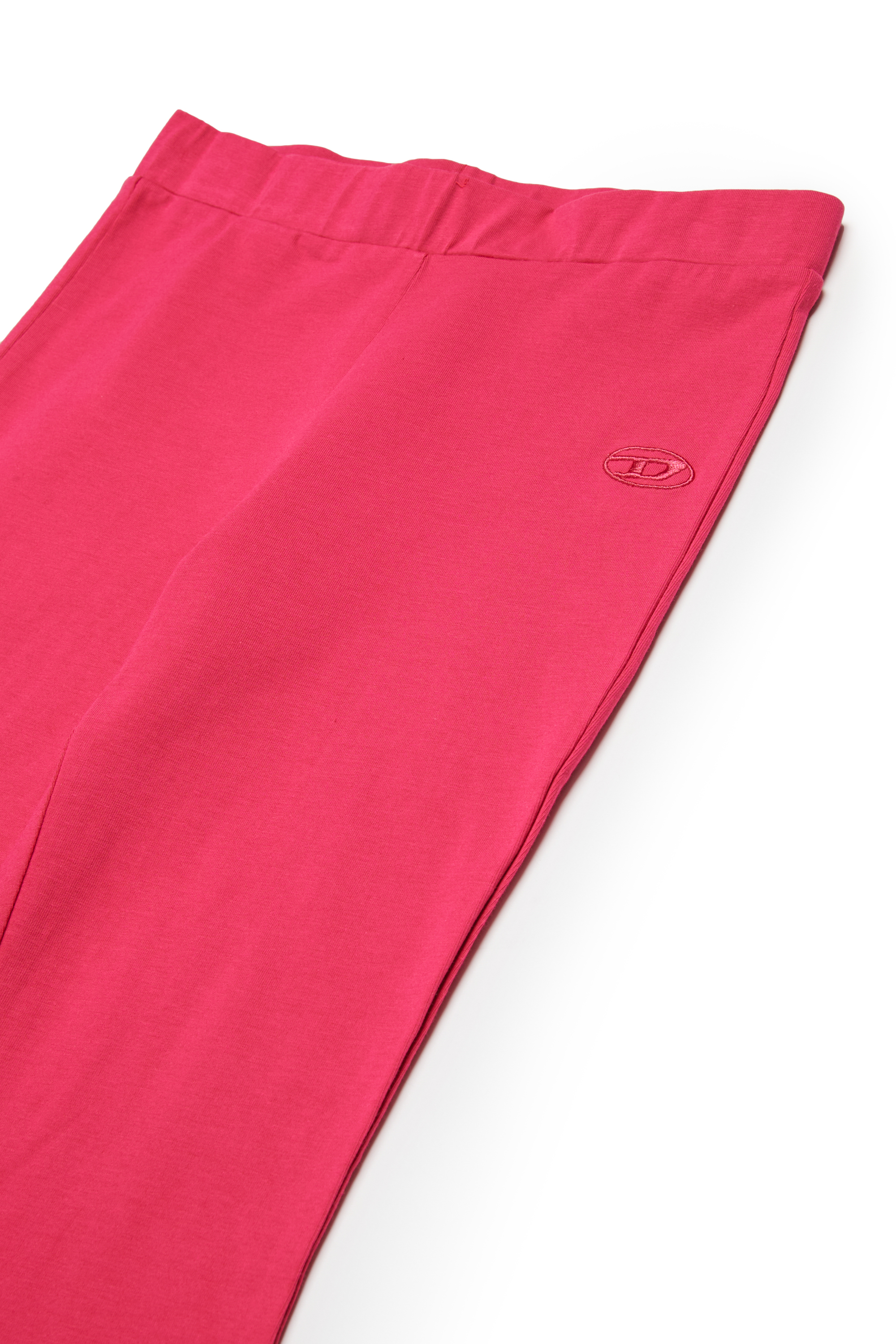 Diesel - PKIA, Damen Ausgestellte Leggings mit Oval D-Stickerei in Rosa - 3