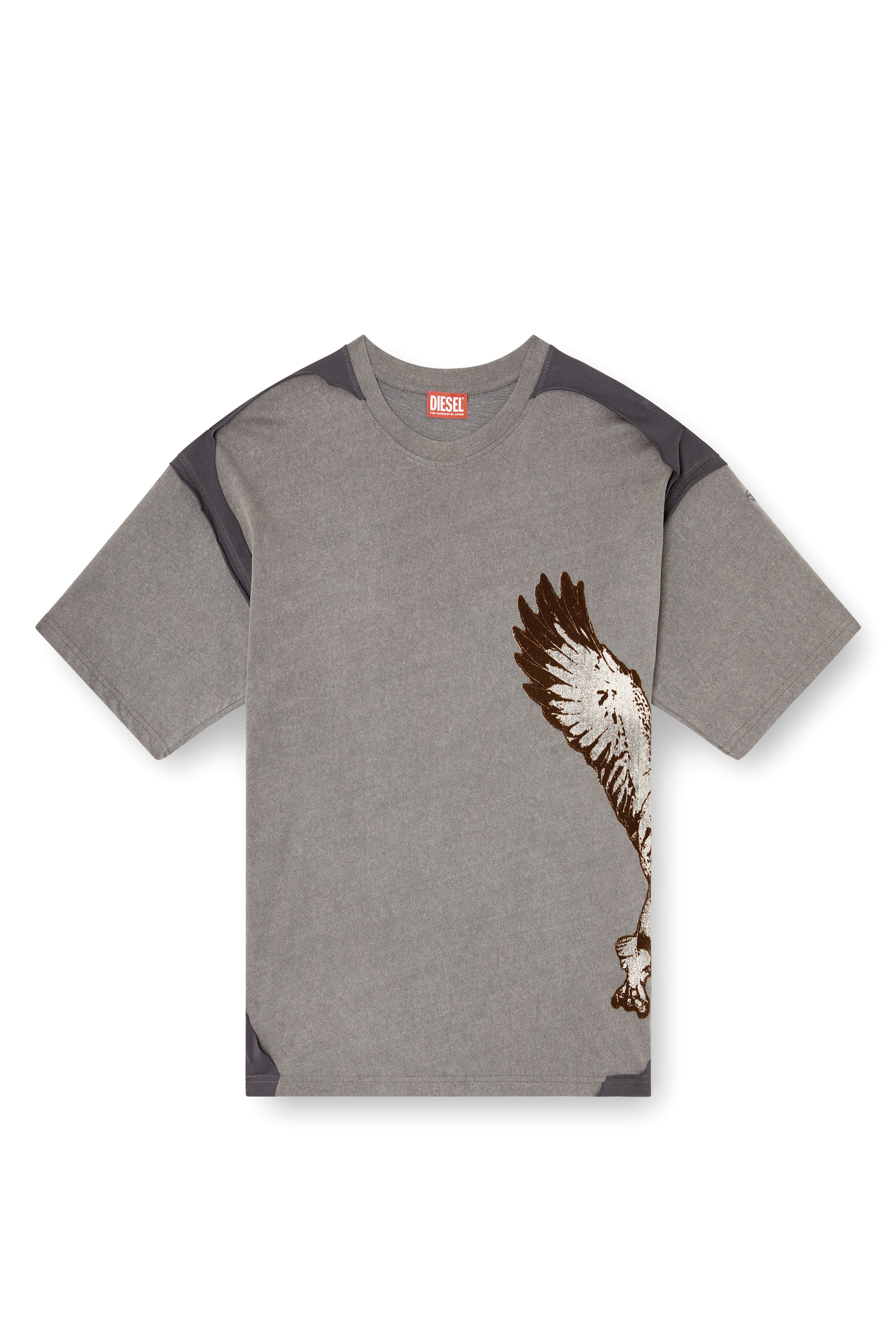 Diesel - T-BOXT-PEELOFF, Herren Peel-Off-T-Shirt mit Eagle-Print in Grau - 2