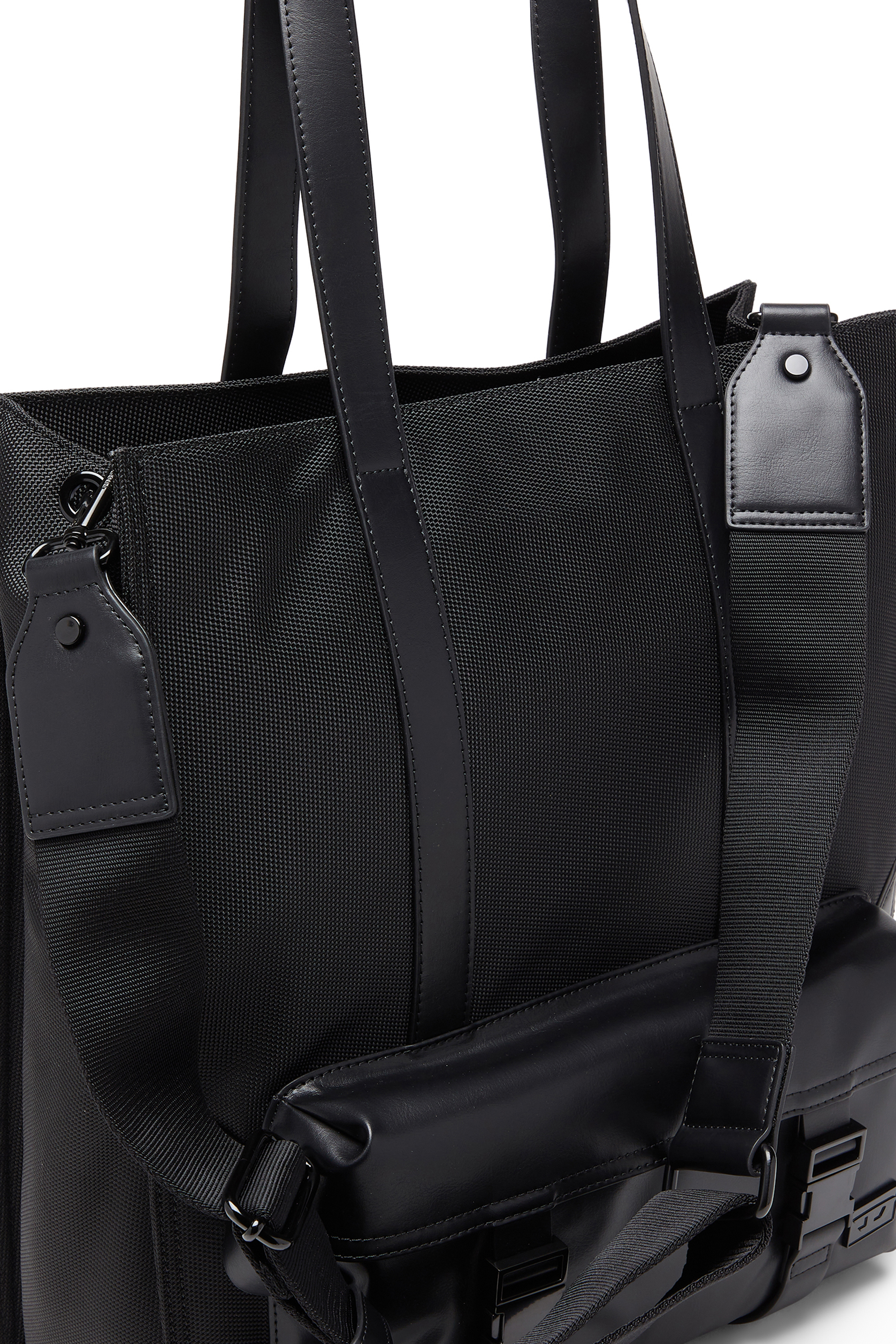 Diesel - MULTI-PKTS TOTE X, Unisex Multi-Pkts - Einkaufstasche mit Klappentasche und zip in Schwarz - 5