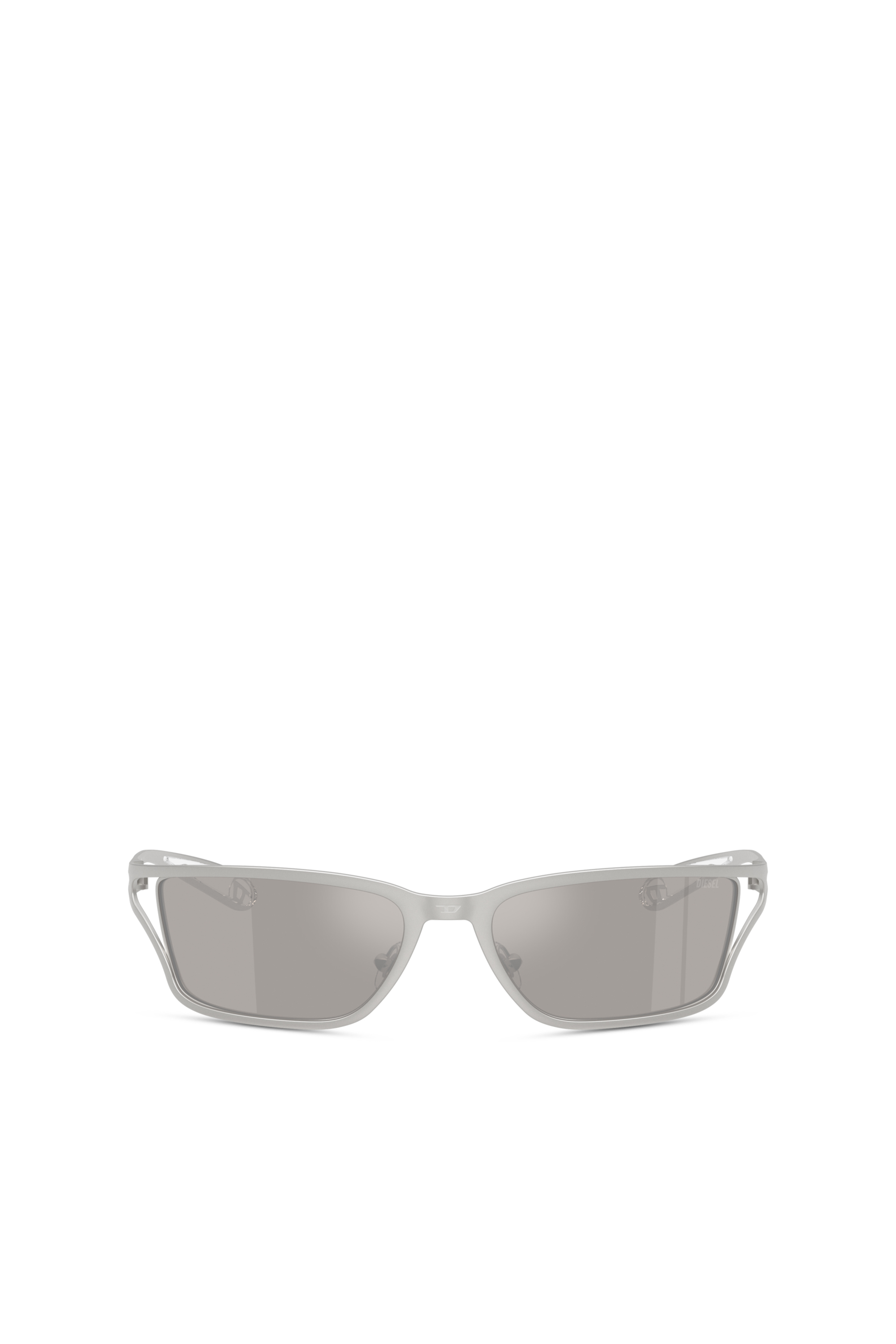Diesel - 0DL1015, Unisex Rechteckige Sonnenbrille in Grau - 1
