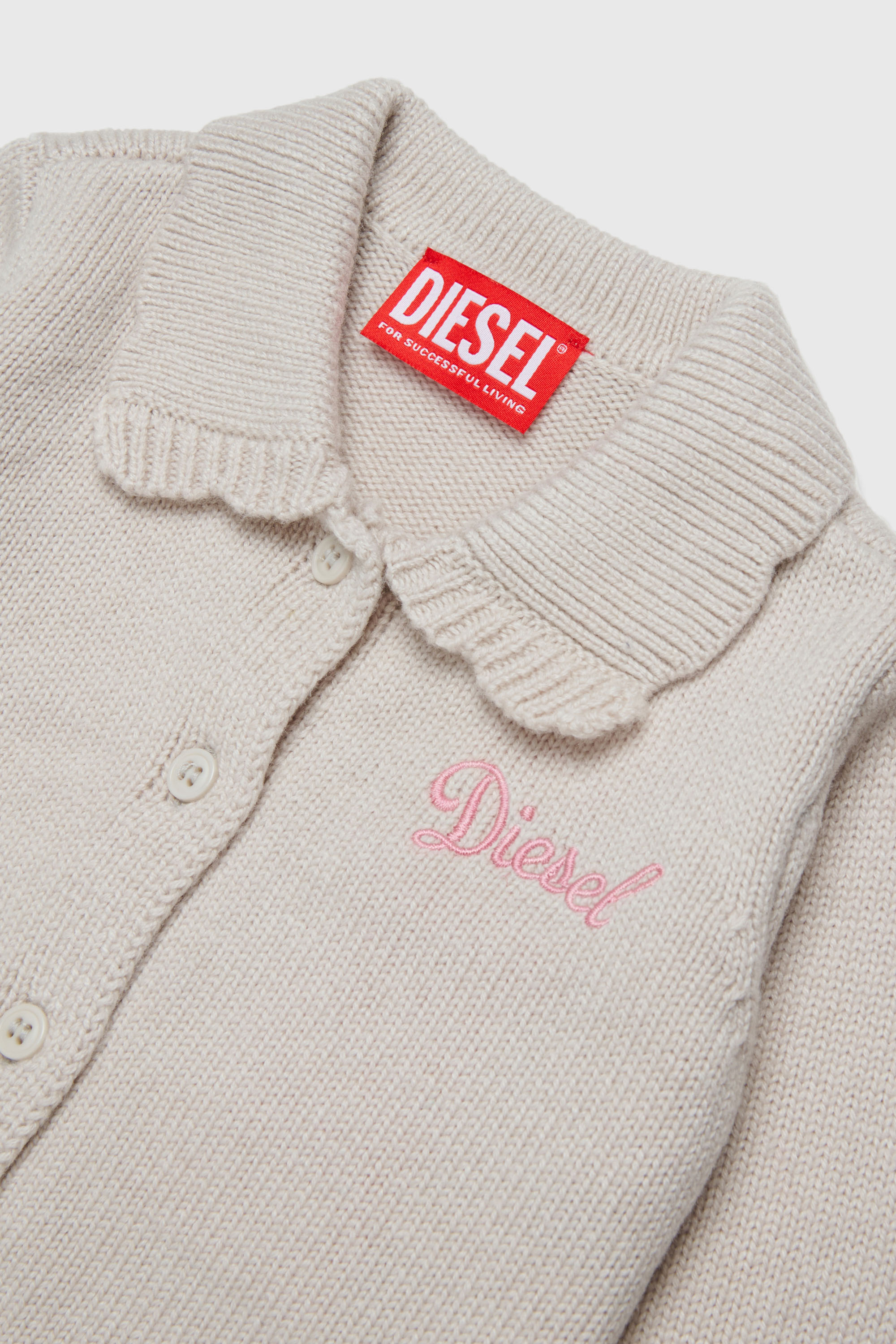 Diesel - KSCALOB, Damen Cardigan mit Kaschmiranteil und Muschelkragen in Wei&szlig; - 3