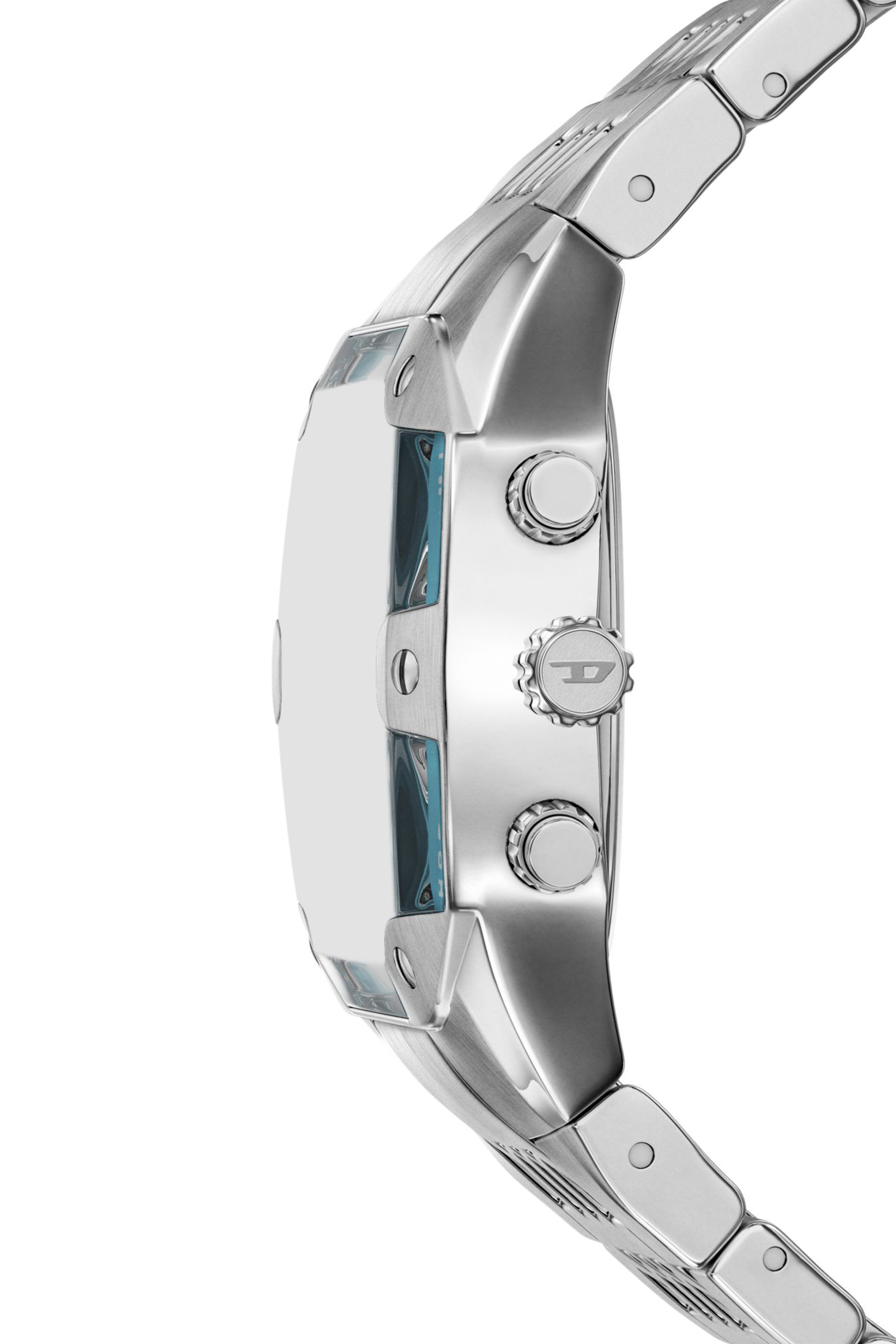 Diesel - DZ4725 WATCH, Herren Spiked Cushion Uhr aus Edelstahl in Silber - 3