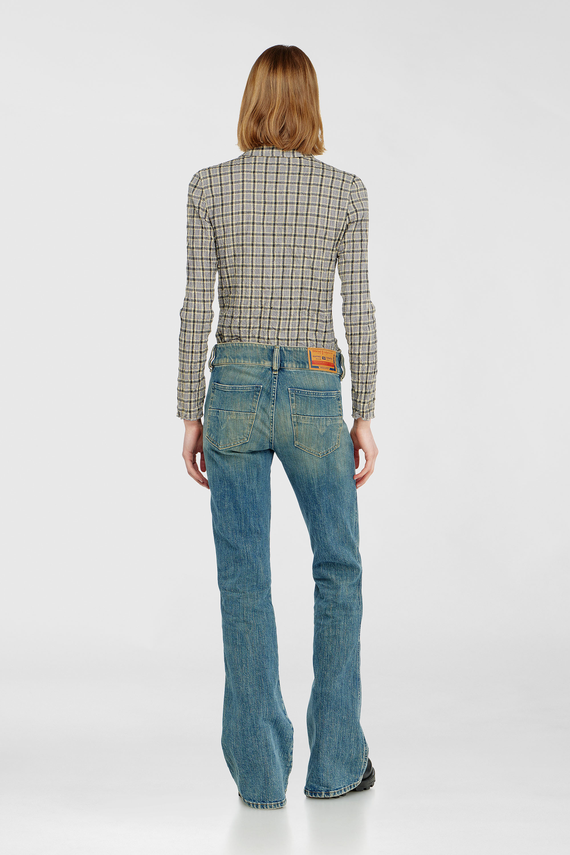 Diesel - Damen Bootcut Jeans D-Hush 007EJ, Mittelblau - 3