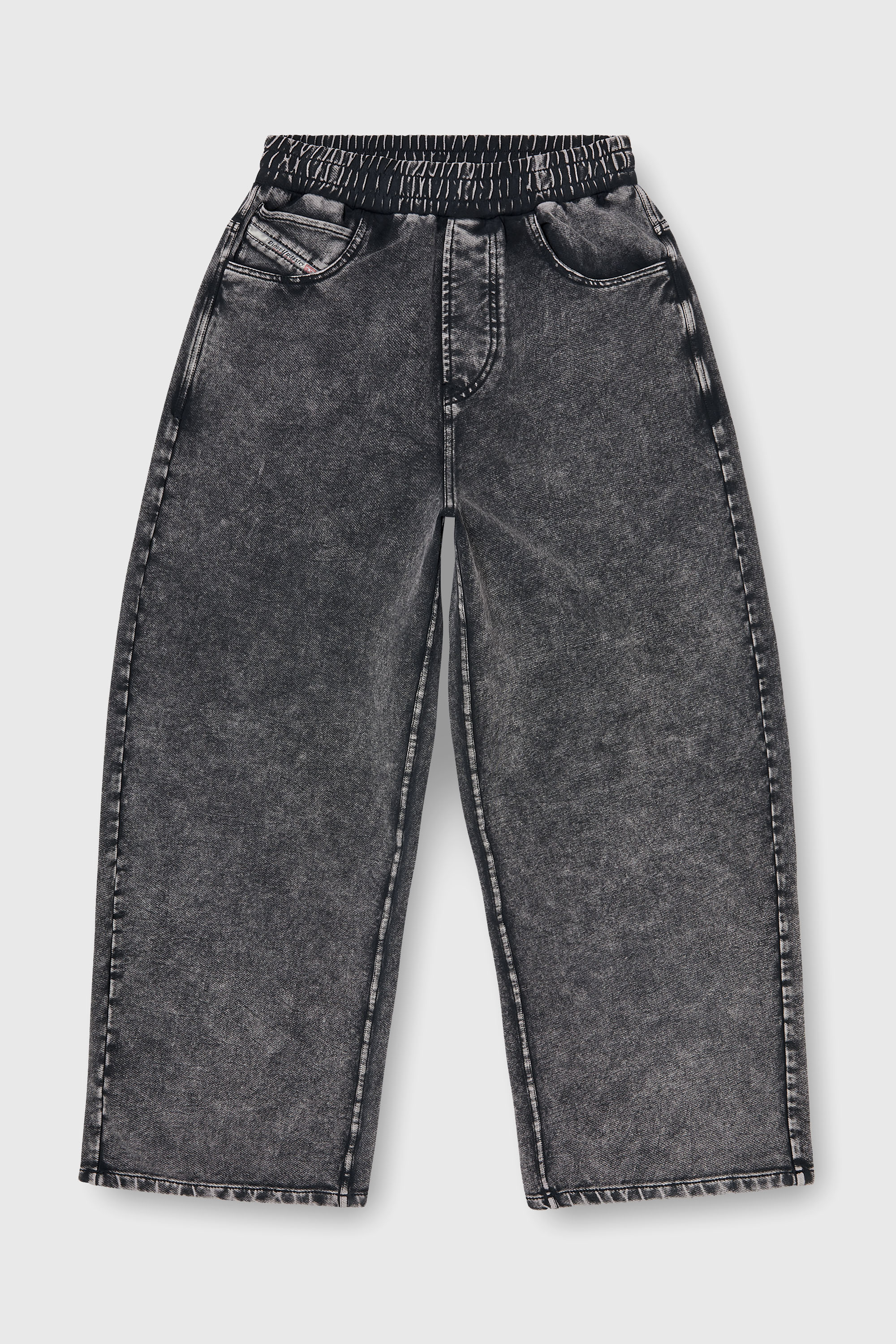 Diesel - P-STUKY, Damen Sweatpants mit Denim-Effekt in Dunkelgrau - 2