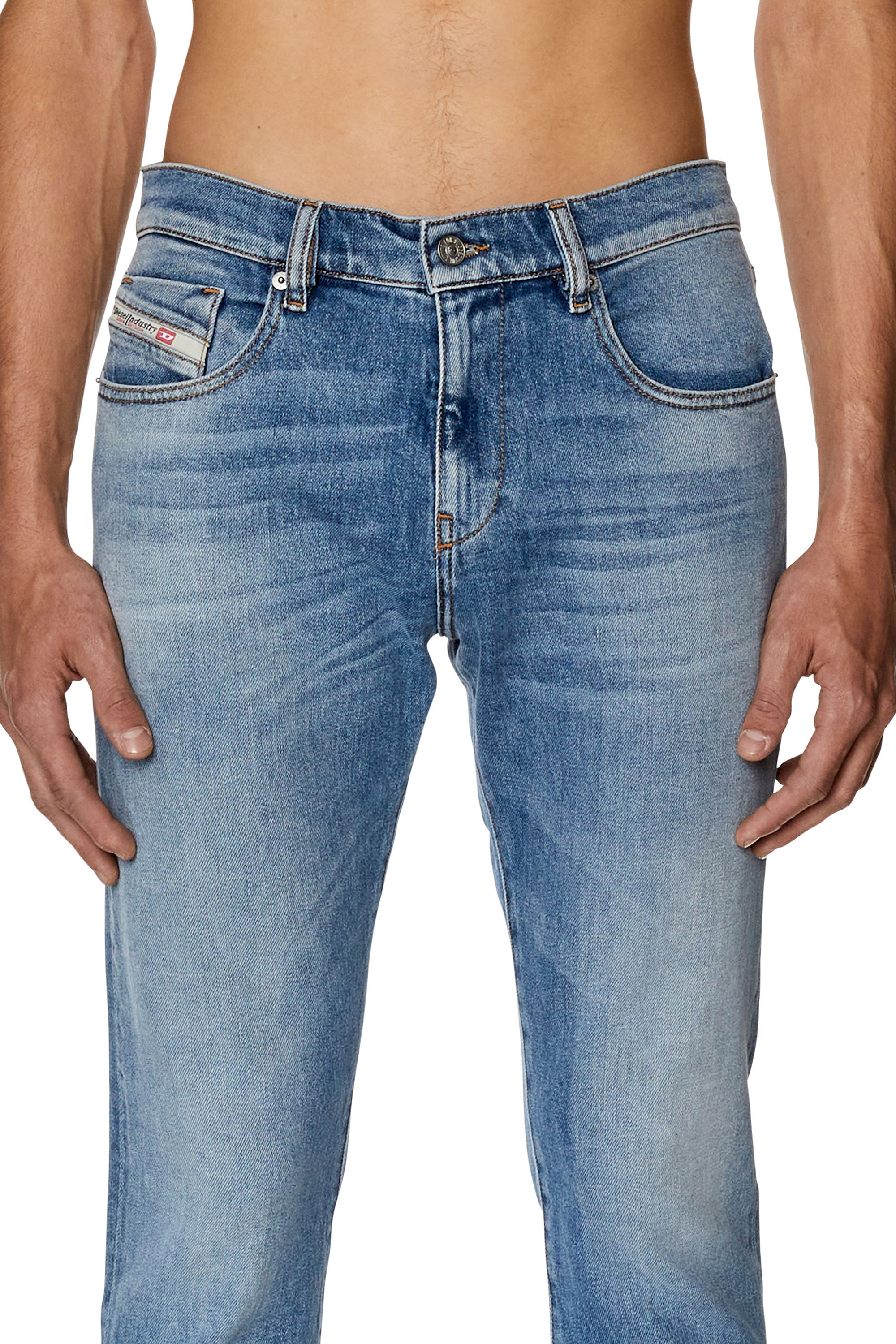 Diesel - Slim Jeans 2019 D-Strukt 09F81, Mittelblau - Image 4