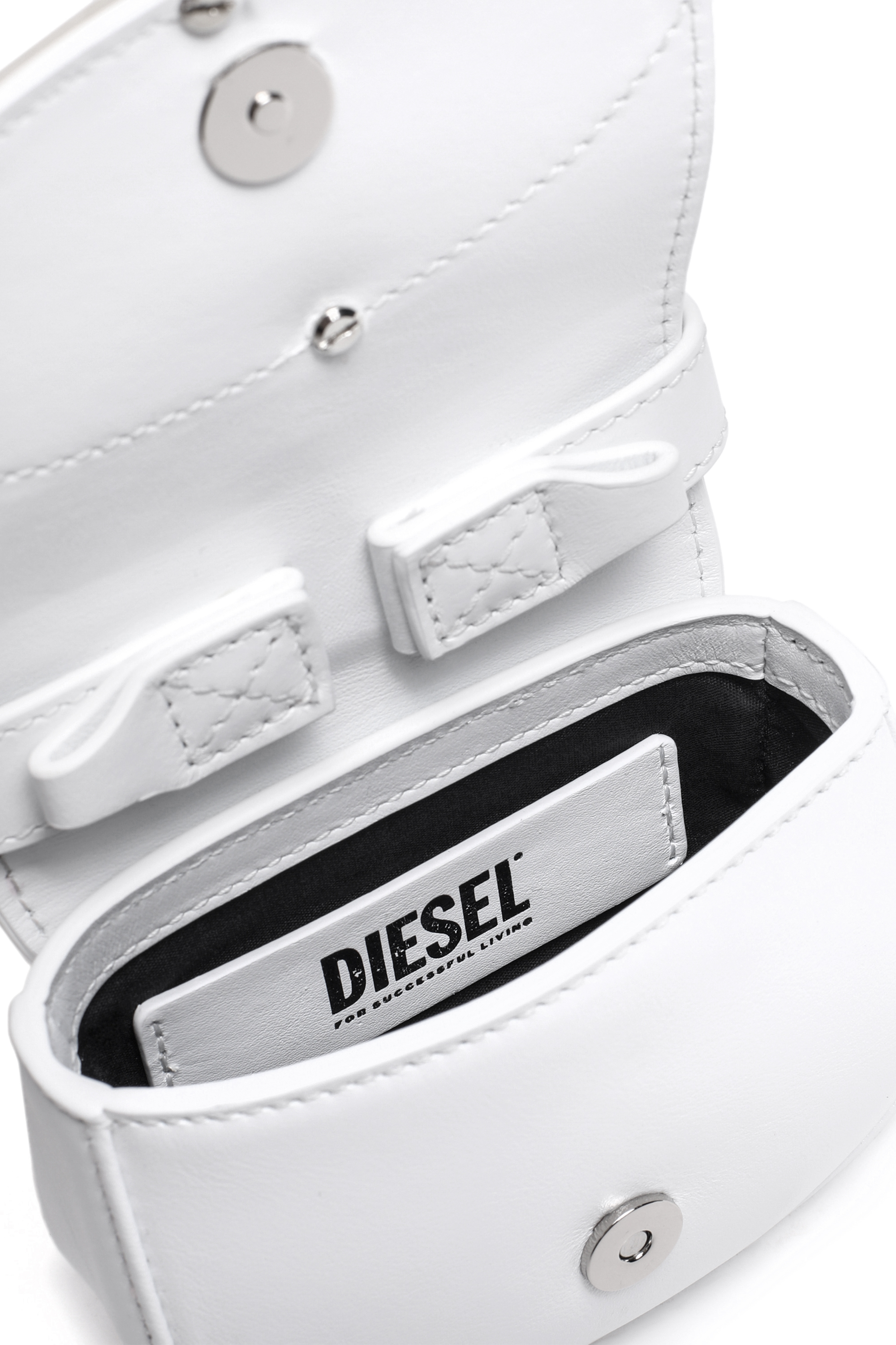 Diesel - 1DR XS, Damen 1DR XS-Ikonische Minitasche mit D logo-Plakette in Weiß - 3