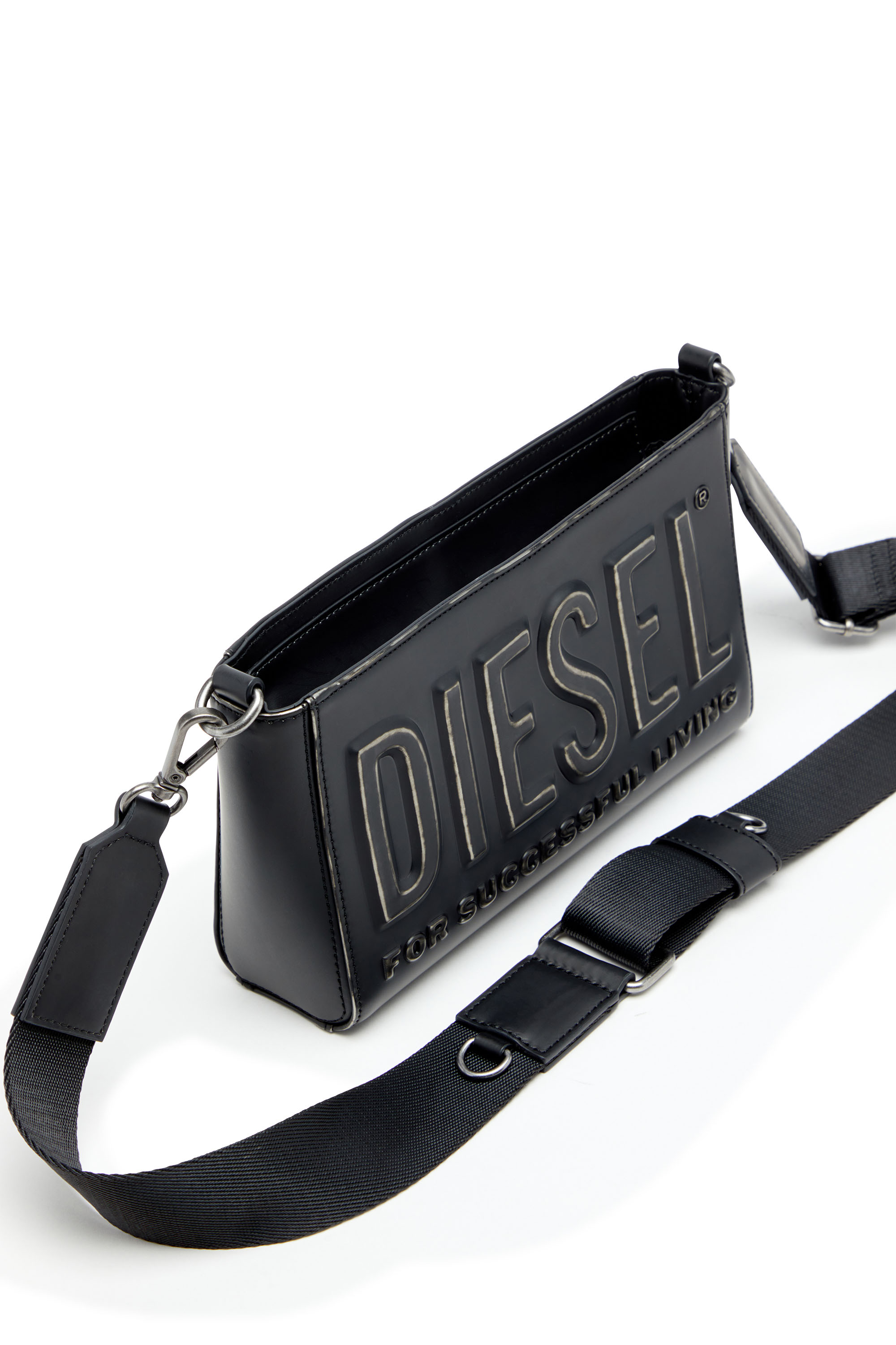 Diesel - DSL 3D CAMERA BAG X, Herren Kameratasche aus gebürstetem PU in Schwarz - 5