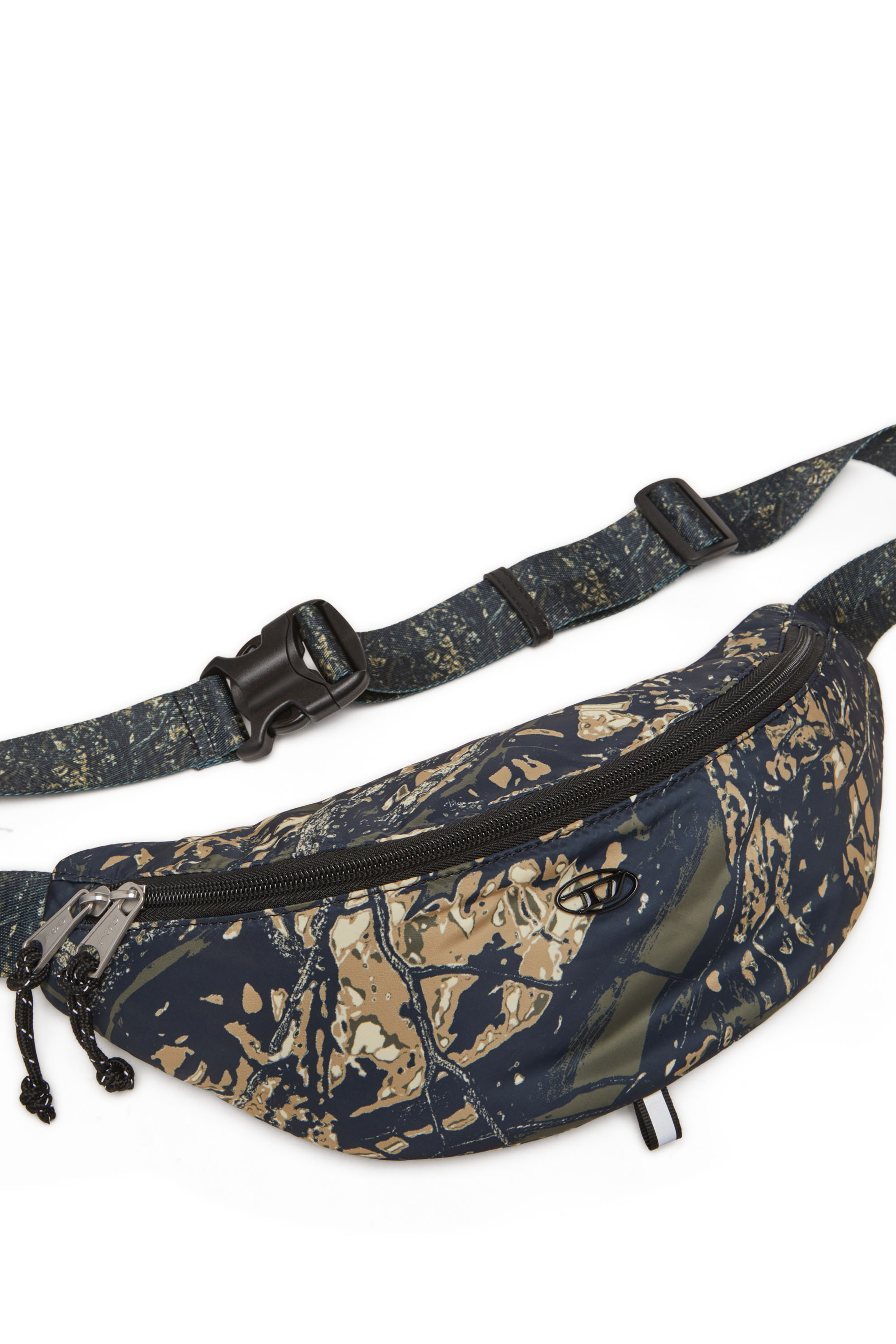 Diesel - D-PACK BELTBAG X, Herren D-Pack-Gürteltasche aus Camouflage-Print-Stoff in Armeegrün - 5