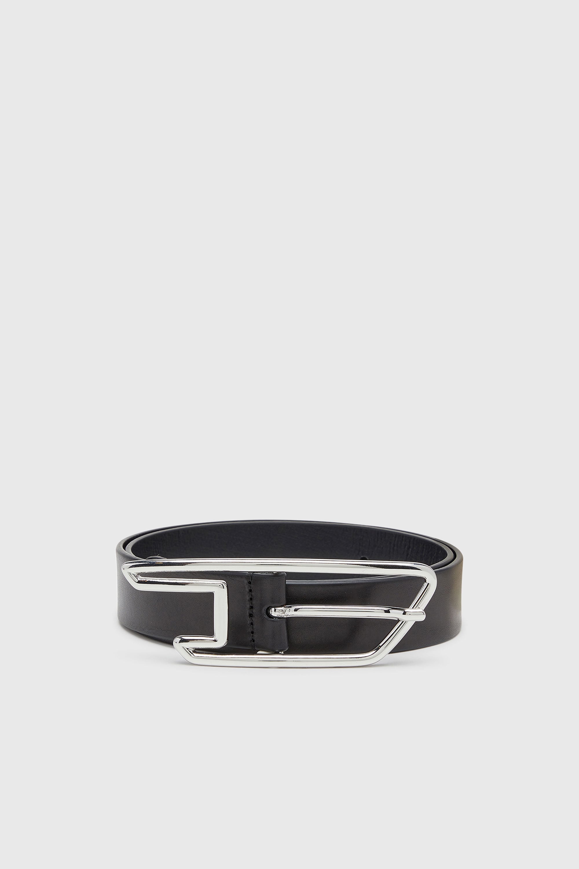 Diesel - B-D LINE W 30, Damen 3 cm G&uuml;rtel aus pull-up Leder in Schwarz - 1