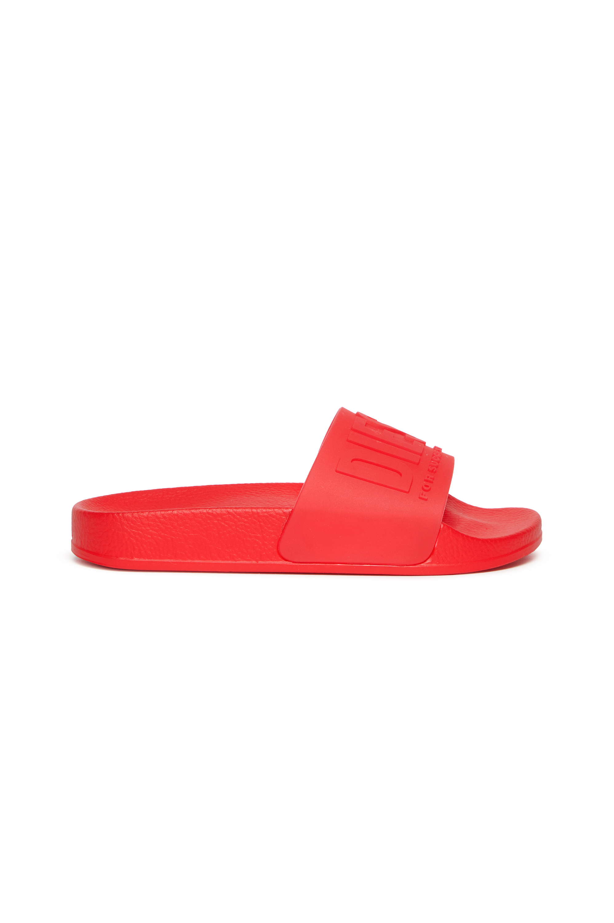 Diesel - SA-MAYEMI CC, Unisex Pool-Slides aus semitransparentem Gummi in Rot - 1