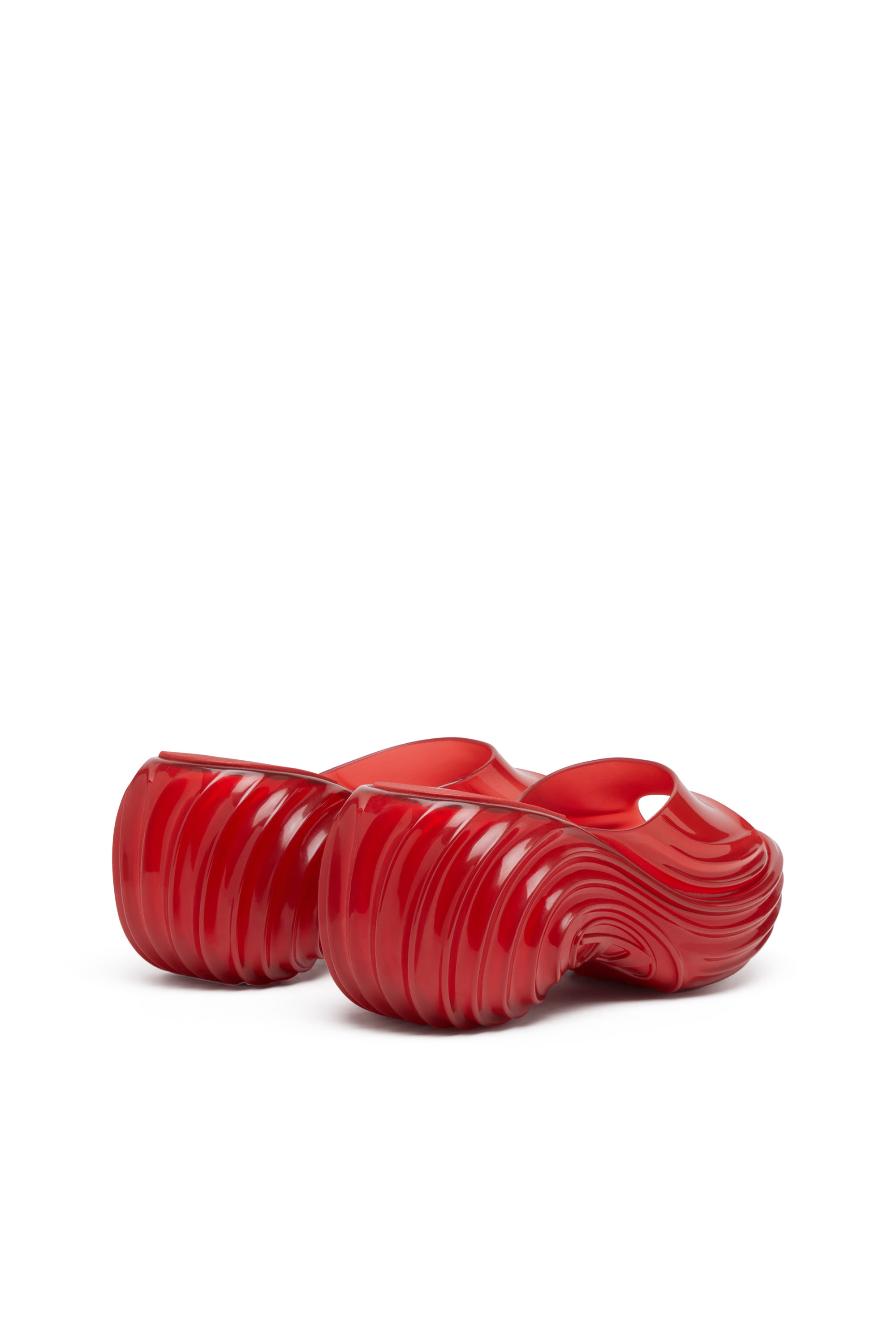 Diesel - MELISSA QUANTUM PLATFORM, Damen Plateau-Pantolette aus Melflex® in Rot - 4