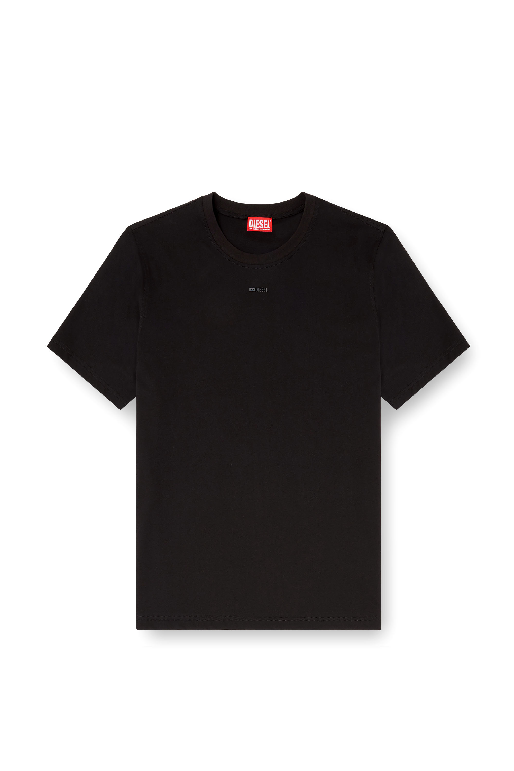 Diesel - T-ADJUST-V6, Herren T-Shirt mit Mikro-Metall-Logo in Schwarz - 3