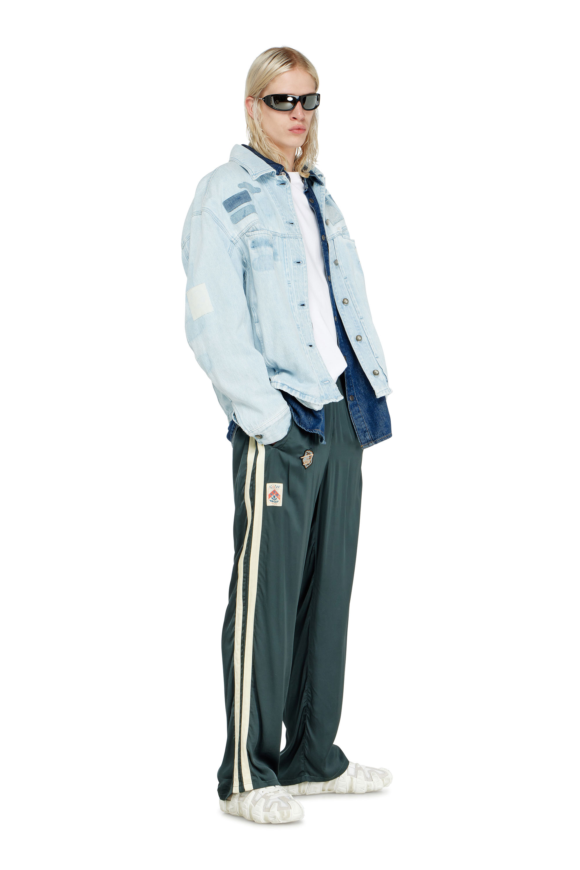 Diesel - P-ANNU, Herren Satinhose mit patches in null - 1