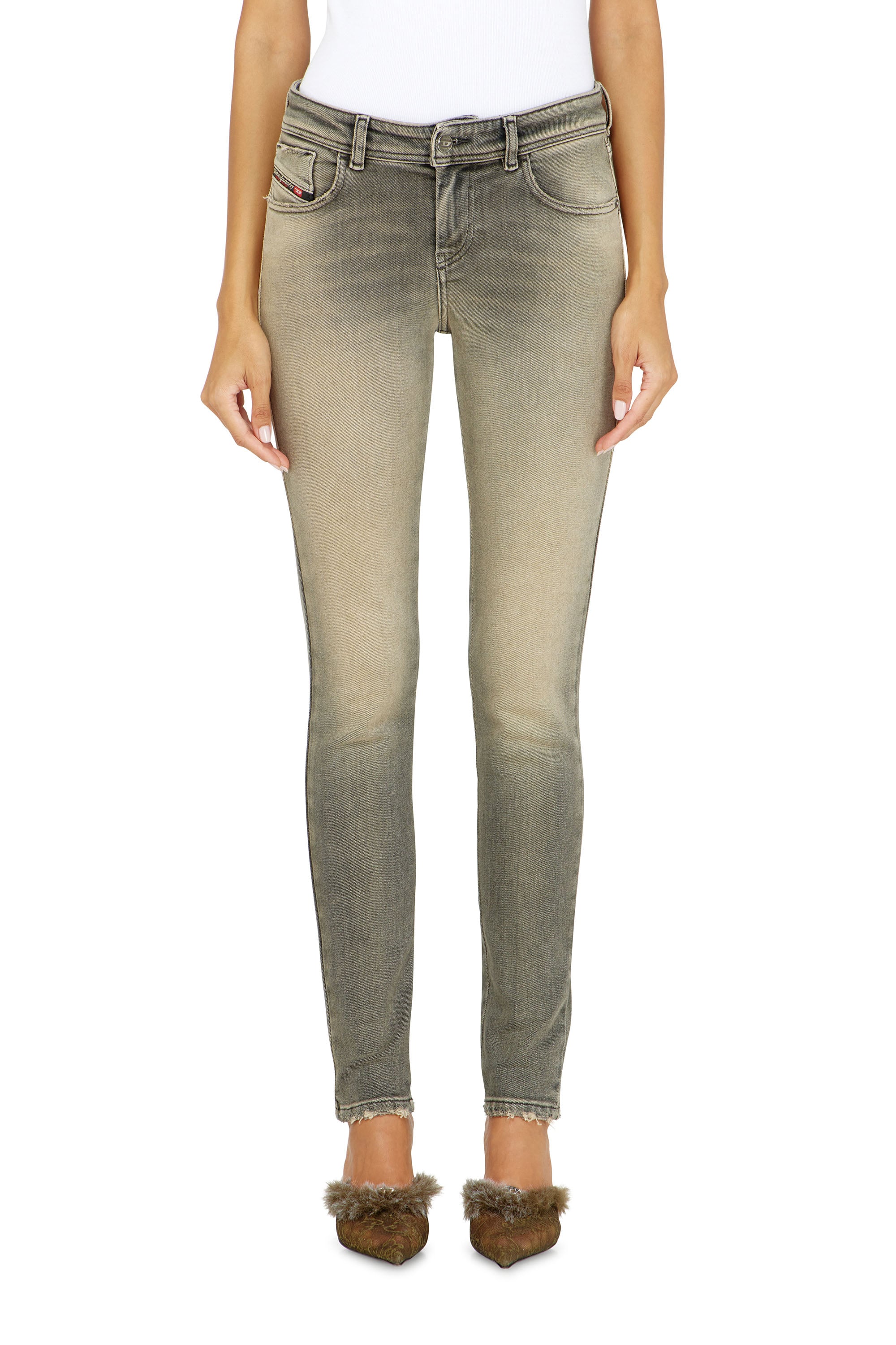Diesel - Damen Skinny Jeans 2017 Slandy 09P32, Grau - 4