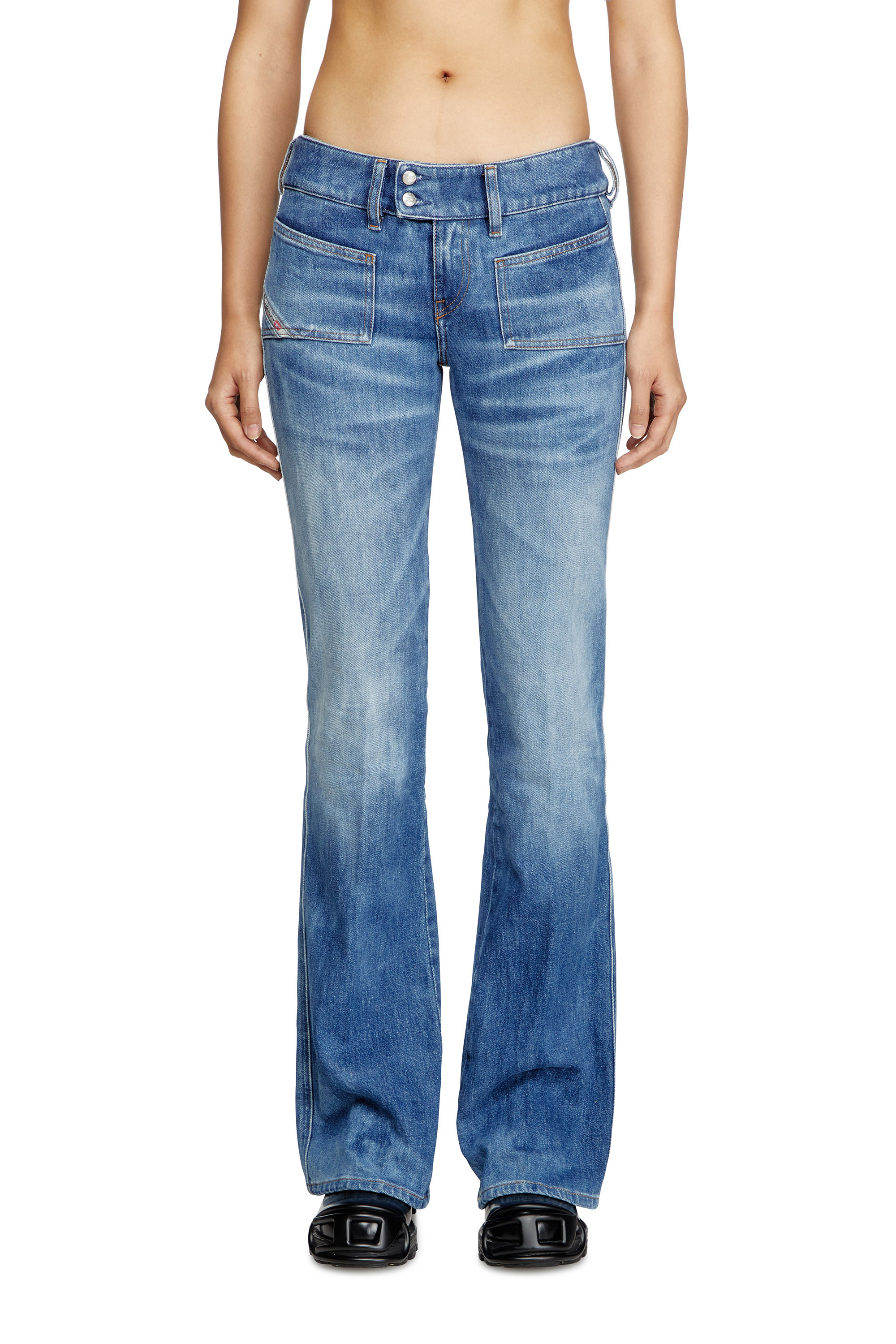 Diesel - Damen Bootcut Jeans D-Hush 09L19, Mittelblau - 3