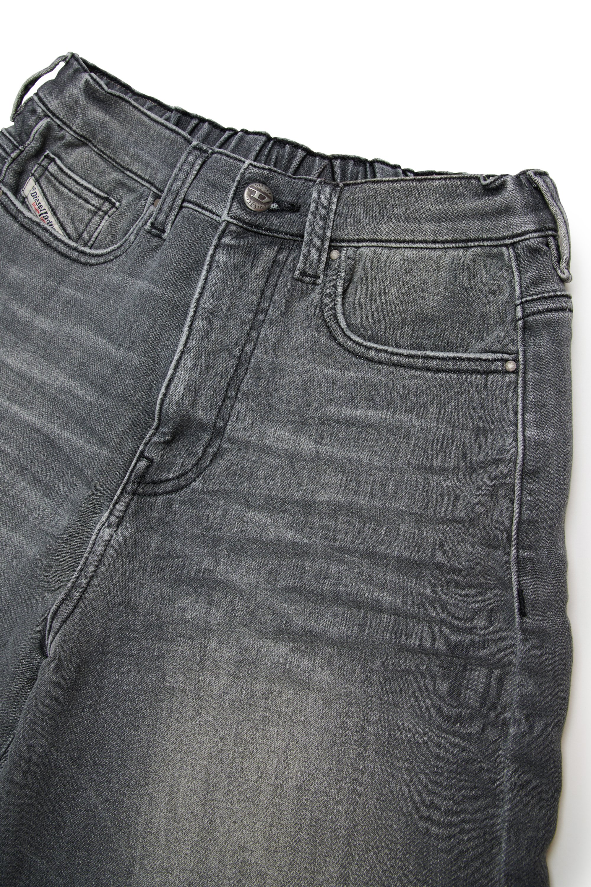 Diesel - PROXI JJJ, Man's JoggJeans shorts with lived-in wash in Black/Dark grey - 3