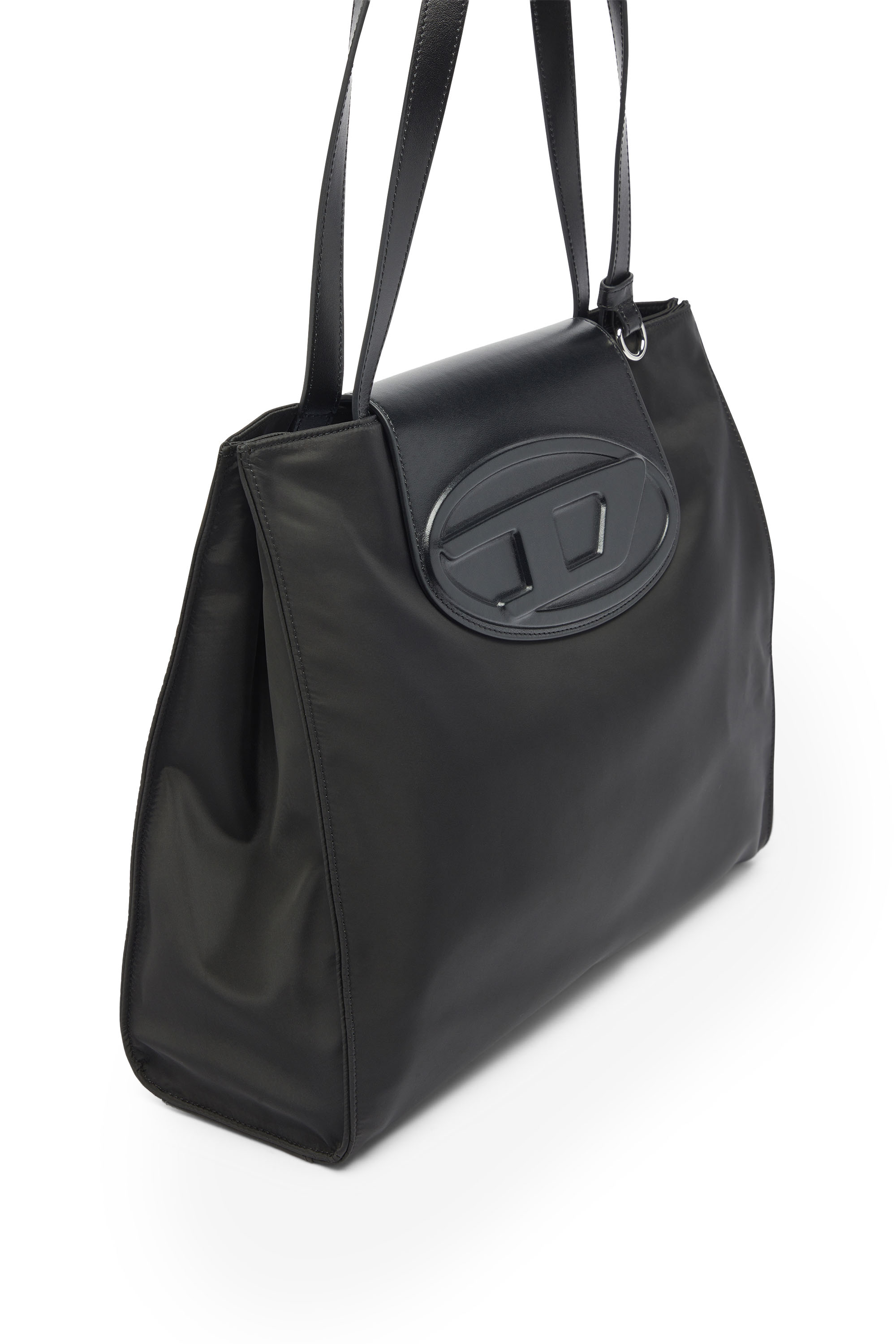 Diesel - 1DR TOTE E/W, Unisex 1DR - Einkaufstasche aus nylon mit lederklappe in Schwarz - 5
