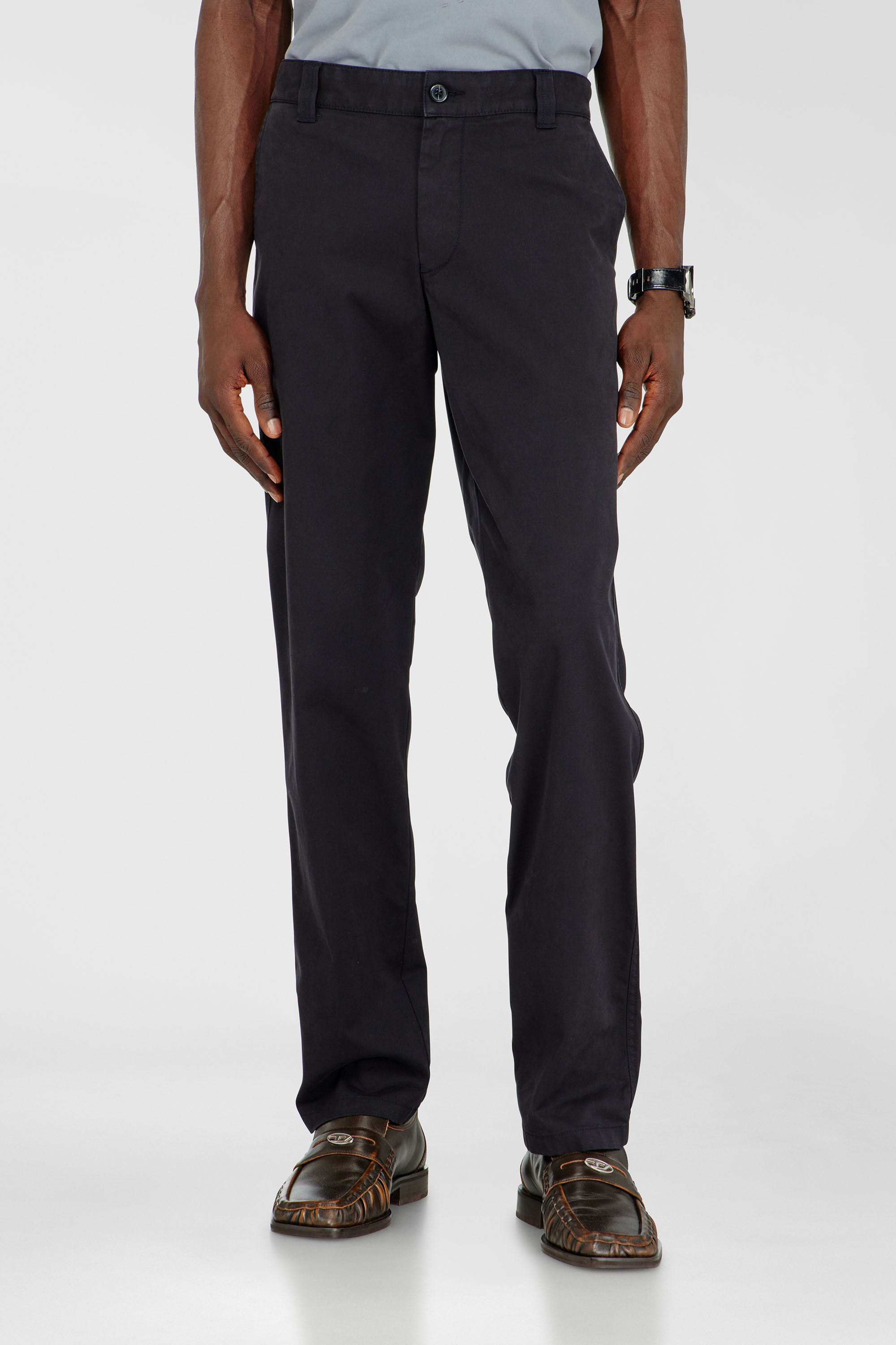 Diesel - P-DEFINE-EPCH, Herren Baumwollhose mit Nutzschlaufe in Schwarz - 3