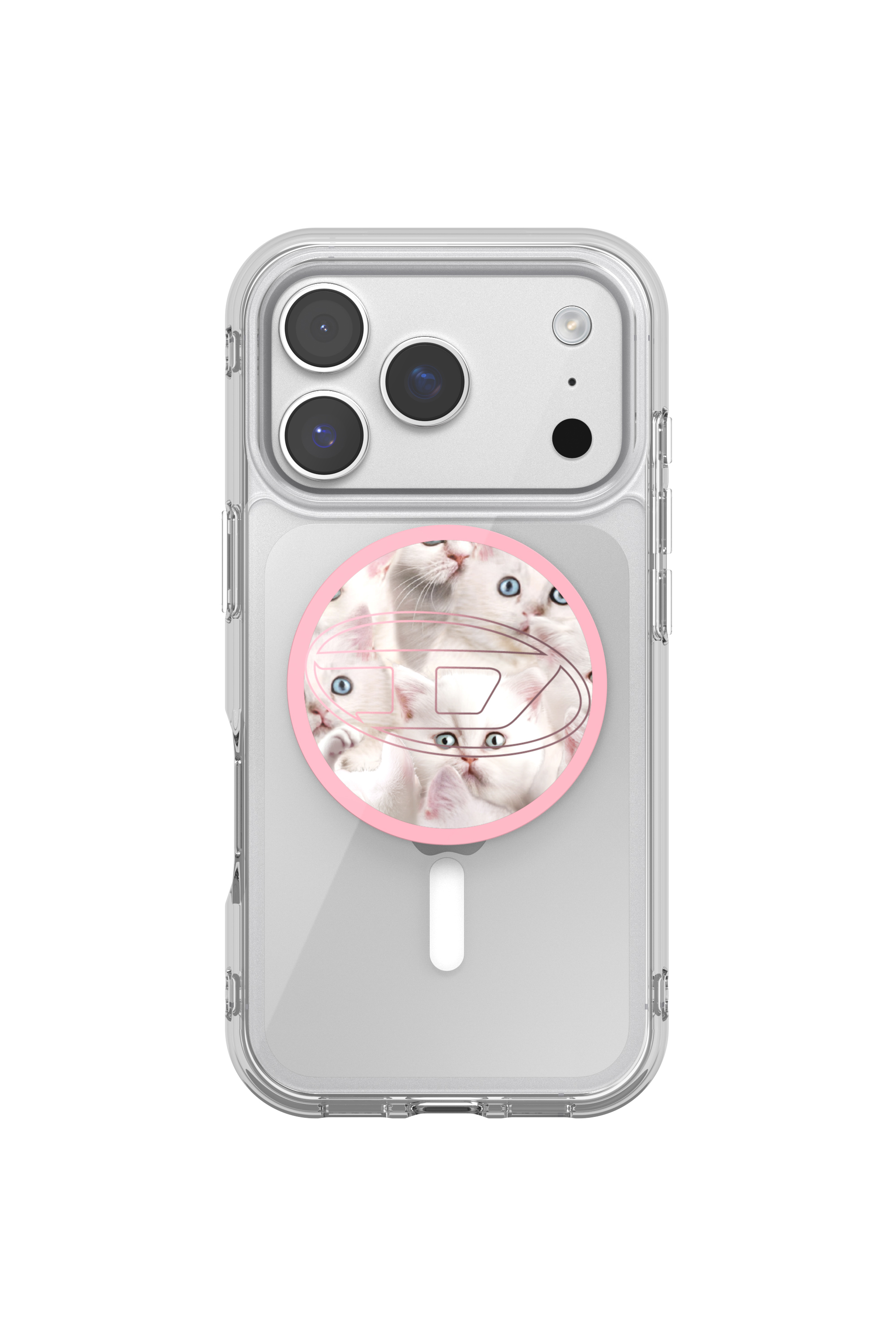 Diesel - 60452  GRIP CASE, Unisex Oval D Cats Magsafe Gripstand in Rosa - 2