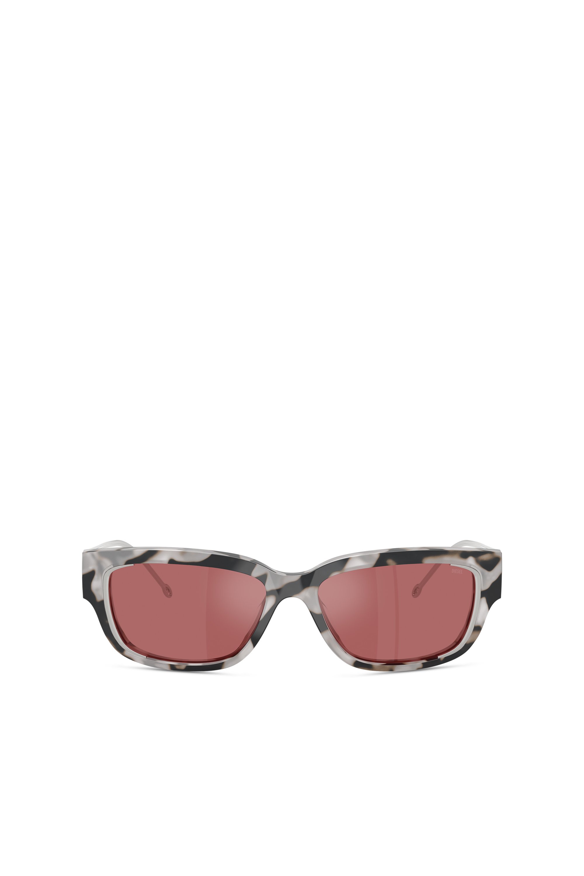 Diesel - 0DL2002 SIZE 56, Unisex Rechteckiges Modell Brille in Rot - 1