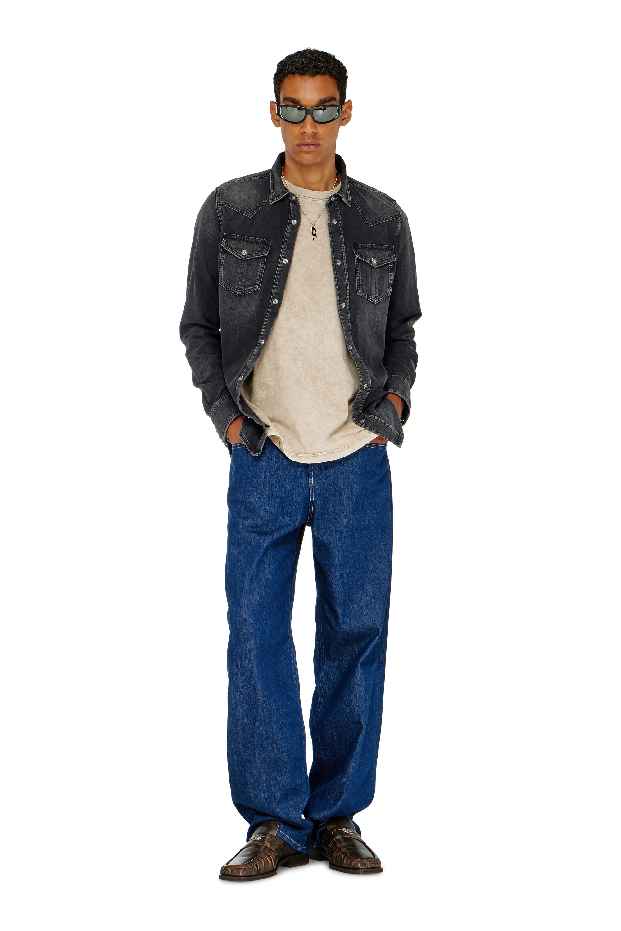 Diesel - D-VEGA, Herren Overshirt aus Denim in Schwarz - 2