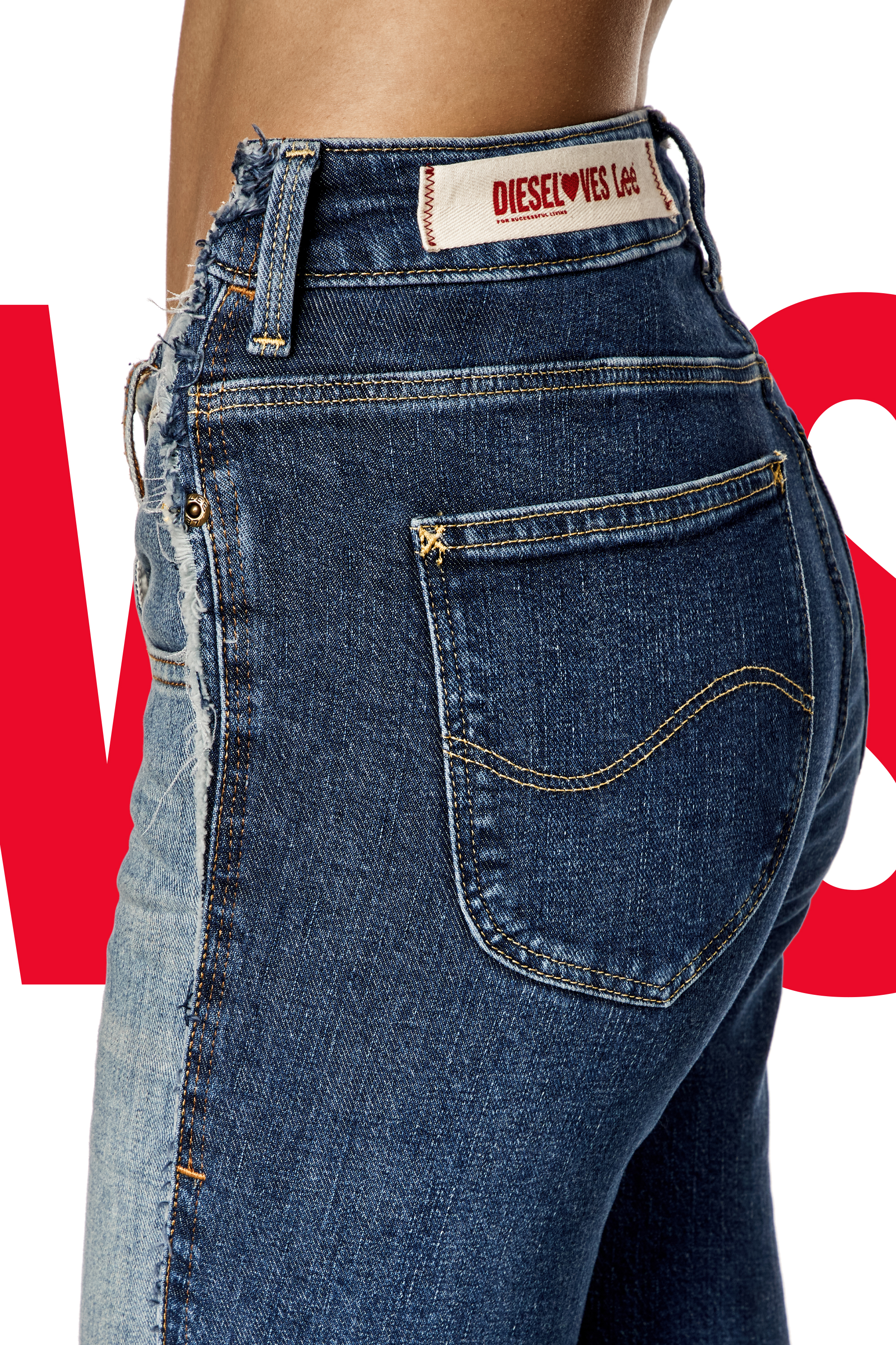 Bootcut Jeans Dieseloves 01 09K46, Mittelblau Diesel - Damen Bootcut Jeans Dieseloves 01 09K46, Mittelblau - 4