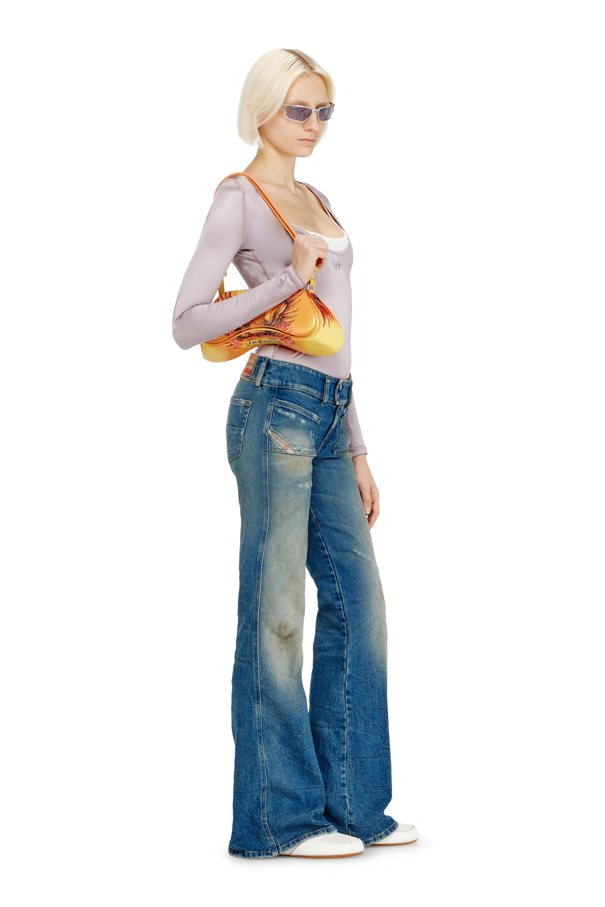 Diesel - Damen Bootcut Jeans D-Hush 09N40, Mittelblau - 2