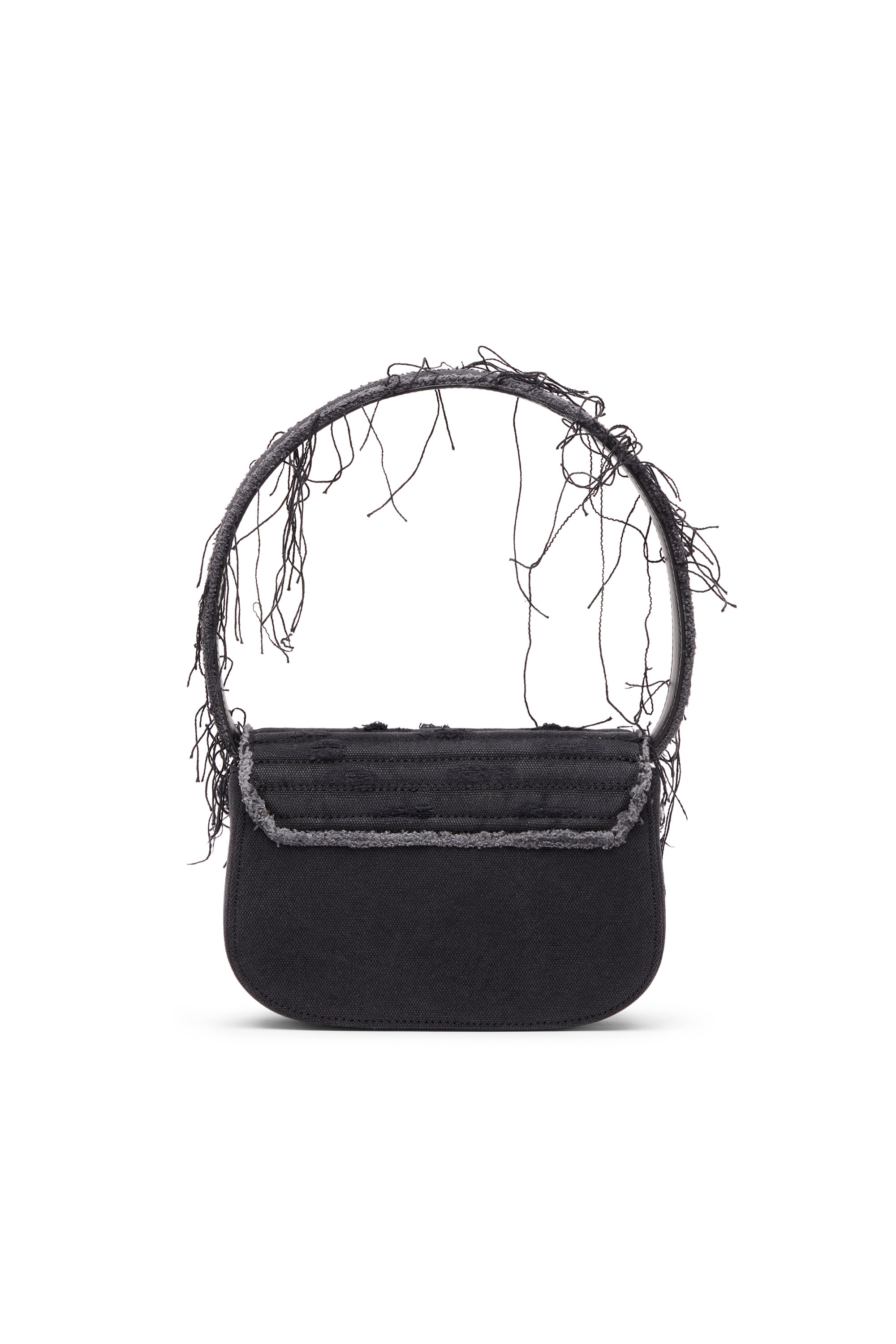 Diesel - 1DR, Damen 1DR-Ikonische Schultertasche aus Canvas und Leder in Schwarz - 3