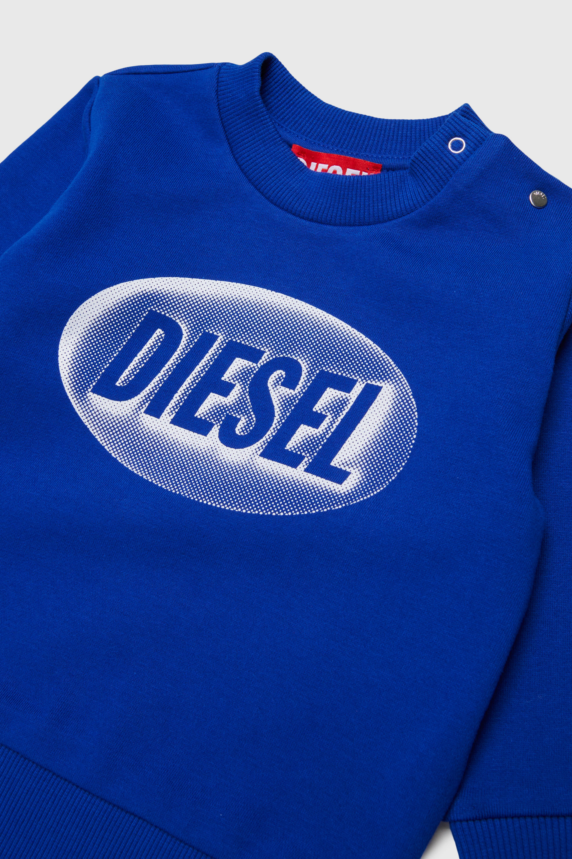 Diesel - SDSELB, Unisex Baumwoll-Sweatshirt mit Logo-Print in Blau - 3