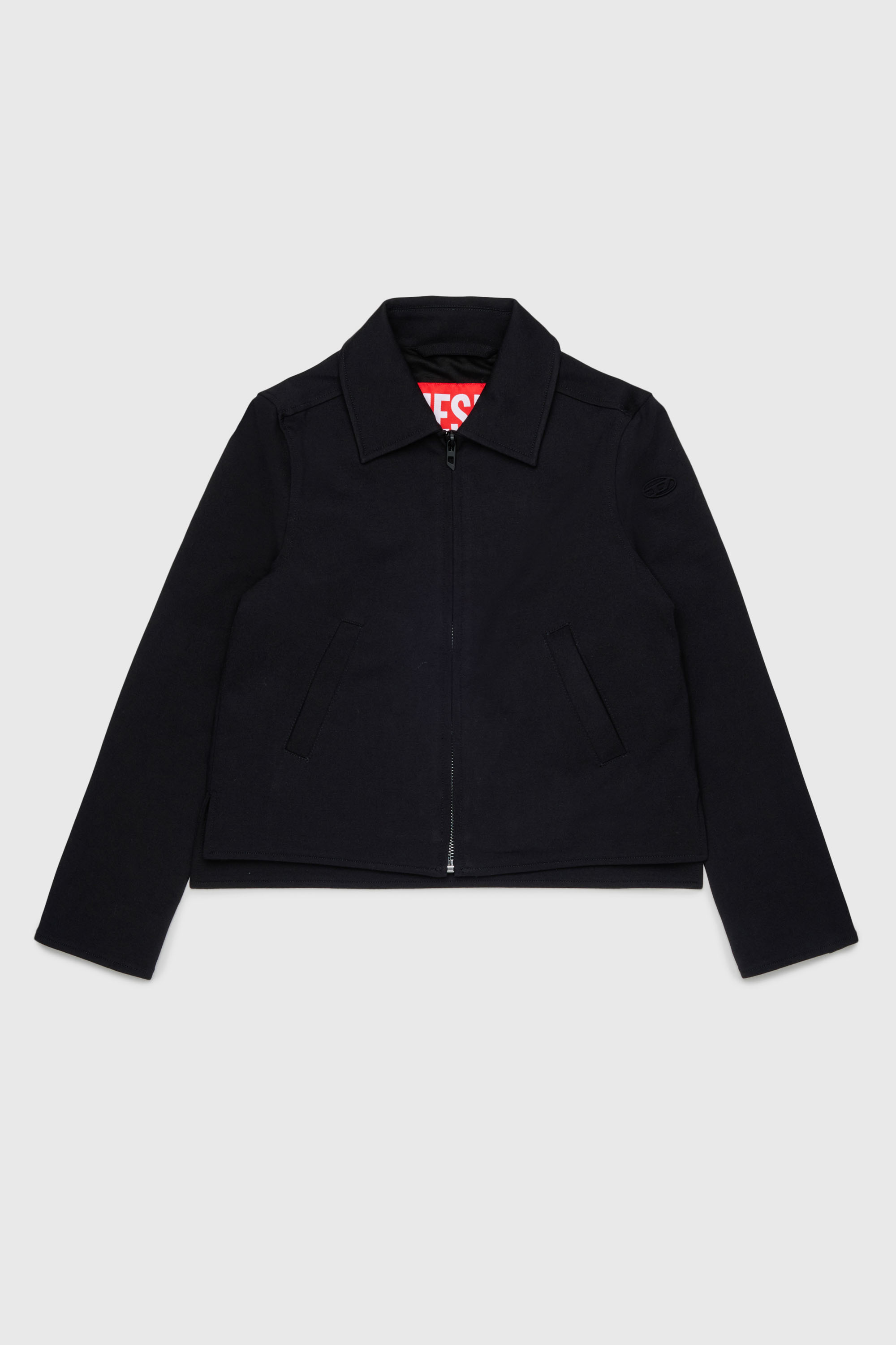 Diesel - JMILX, Damen Taillierte Zip-Jacke aus stretchmaterial in Schwarz - 1