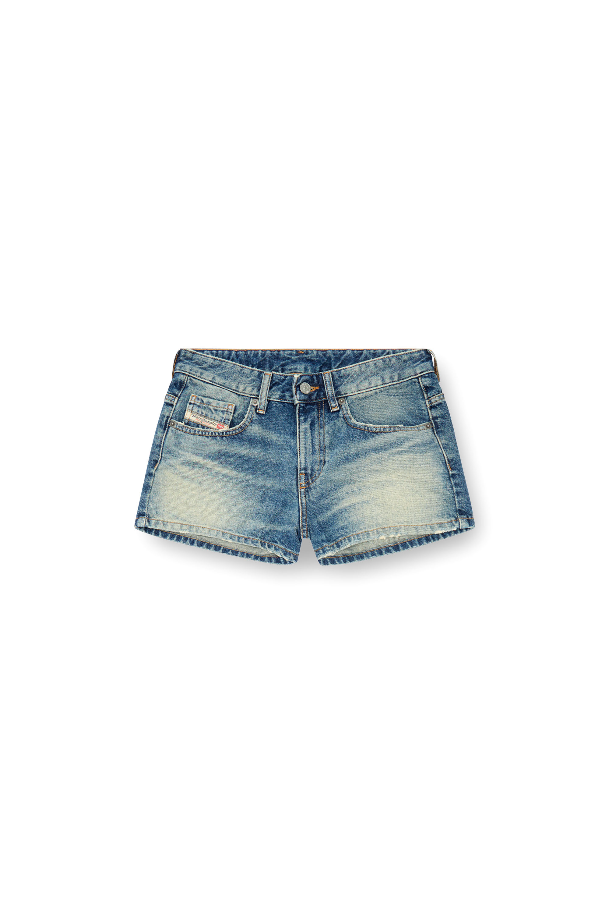 Diesel - DE-YUBA, Damen Shorts aus Denim in Mittelblau - 2