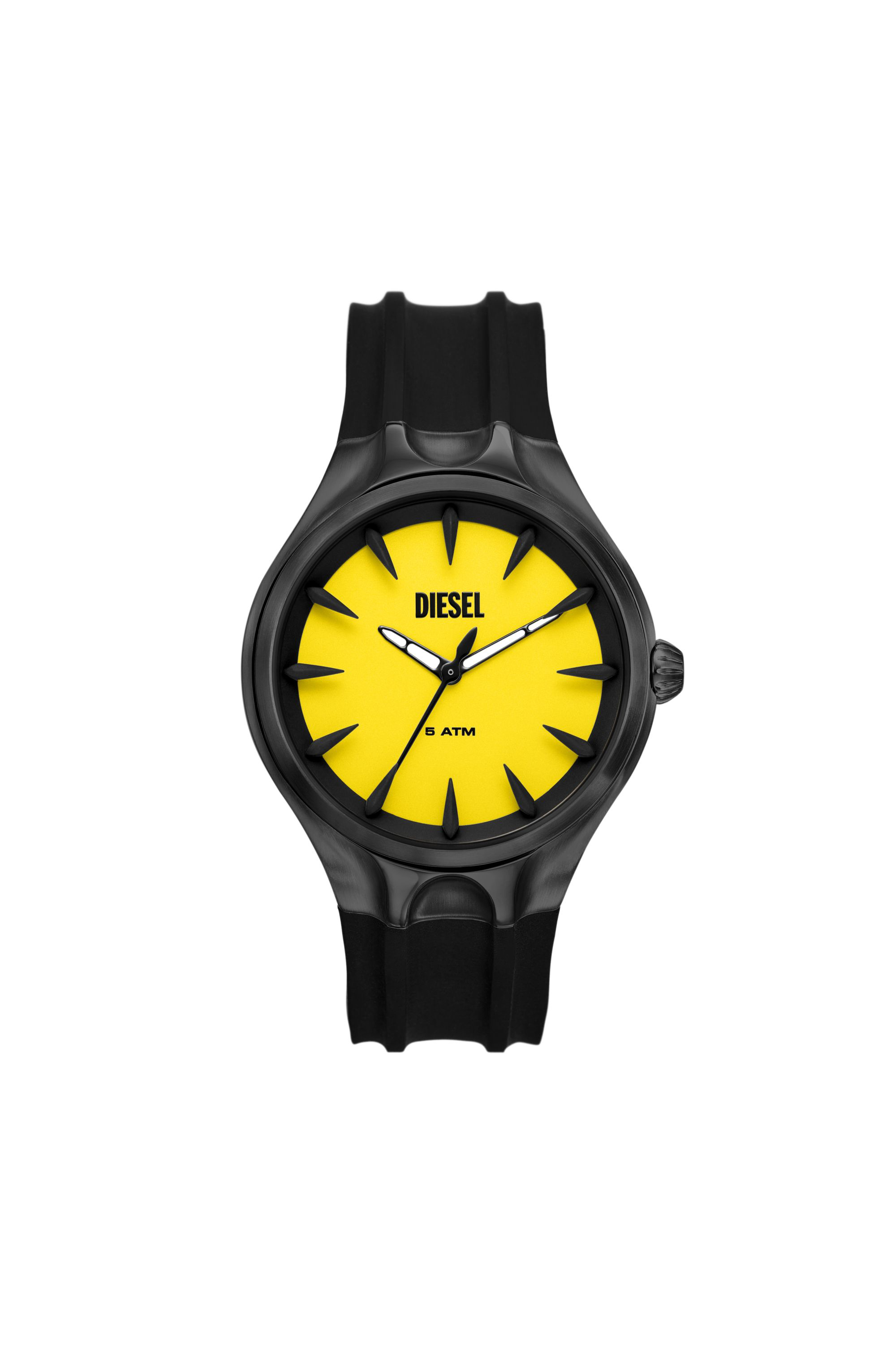 Diesel - DZ2201, Man Streamline three-hand black silicone watch in Black - Image 1