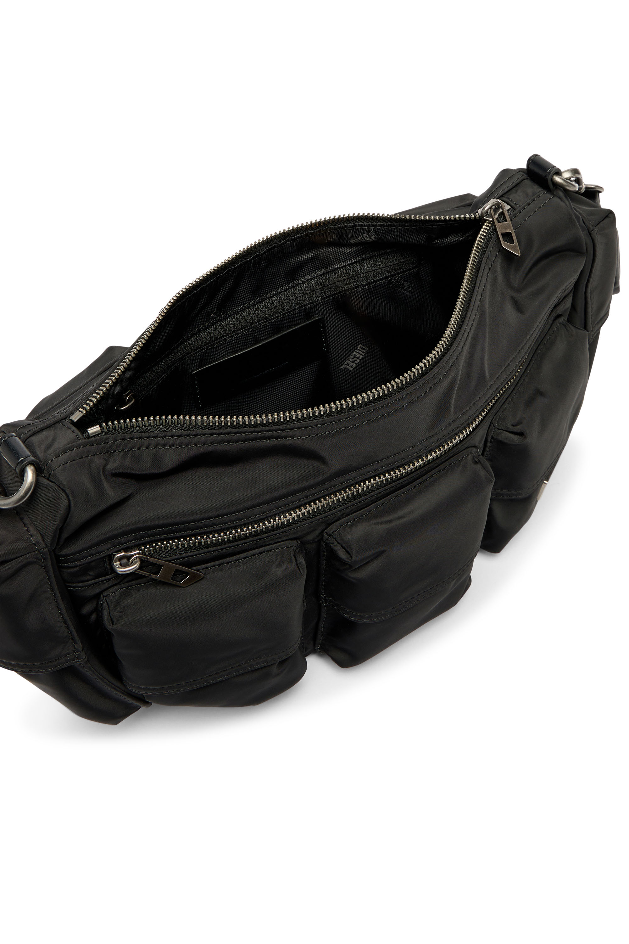 Diesel - MULTI-PKTS SHOULDER BAG X, Unisex Multi-Pkts-Multipocket-Utility-Tasche in Schwarz - 3
