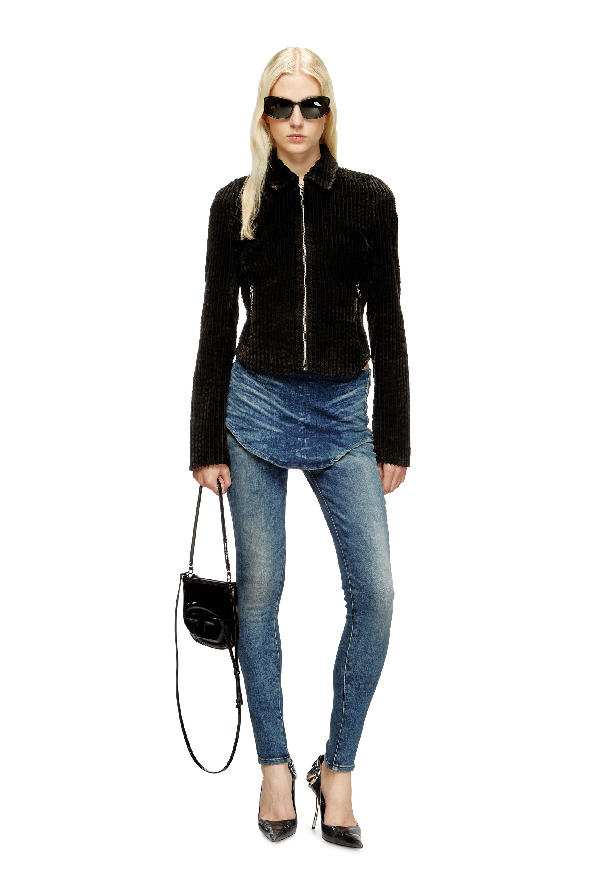 Diesel - G-ENEA, Damen Hemdjacke aus Baumwollcord in Braun - 1