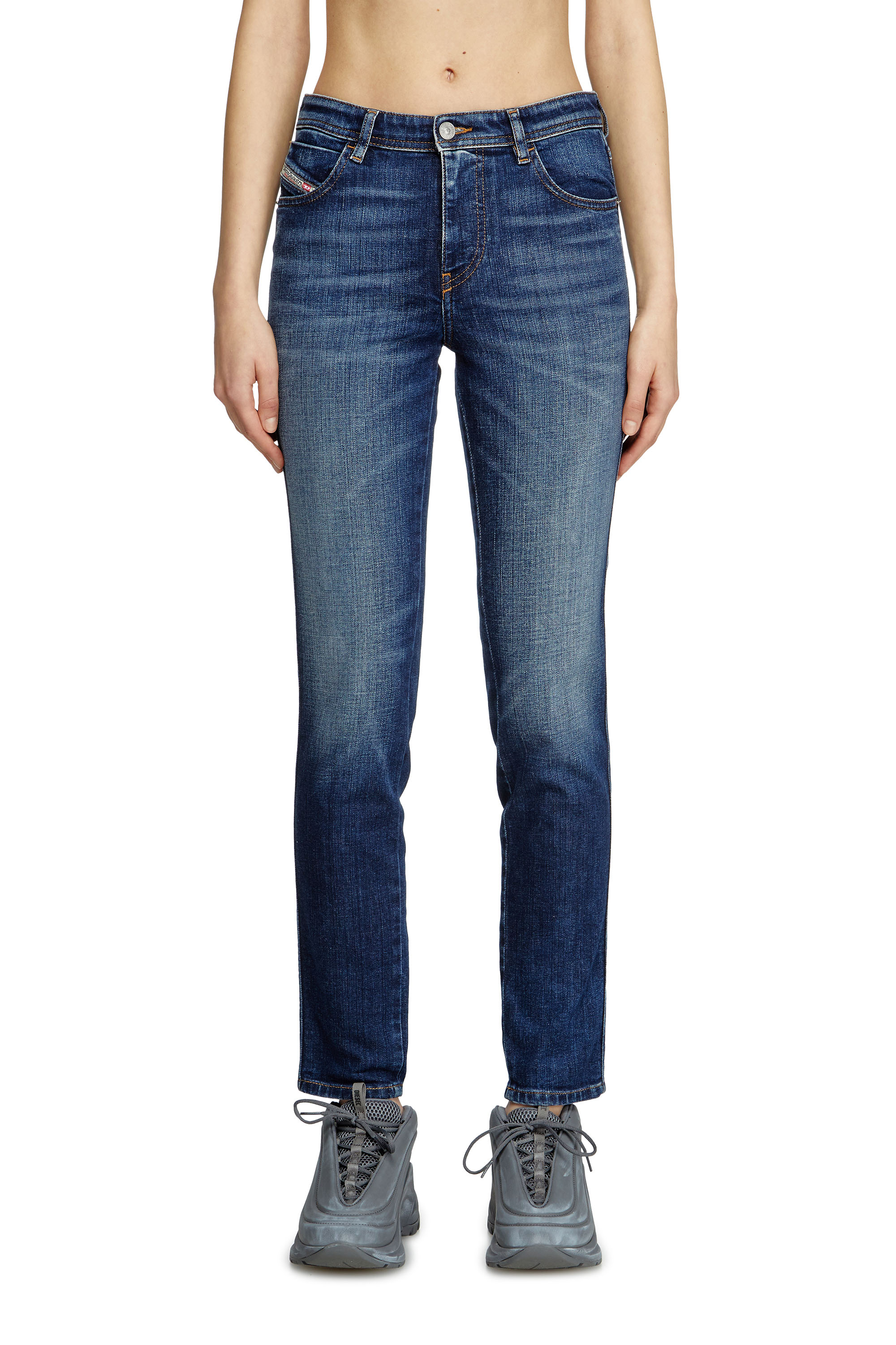 Diesel - Damen Skinny Jeans 2015 Babhila 09L03, Mittelblau - 1