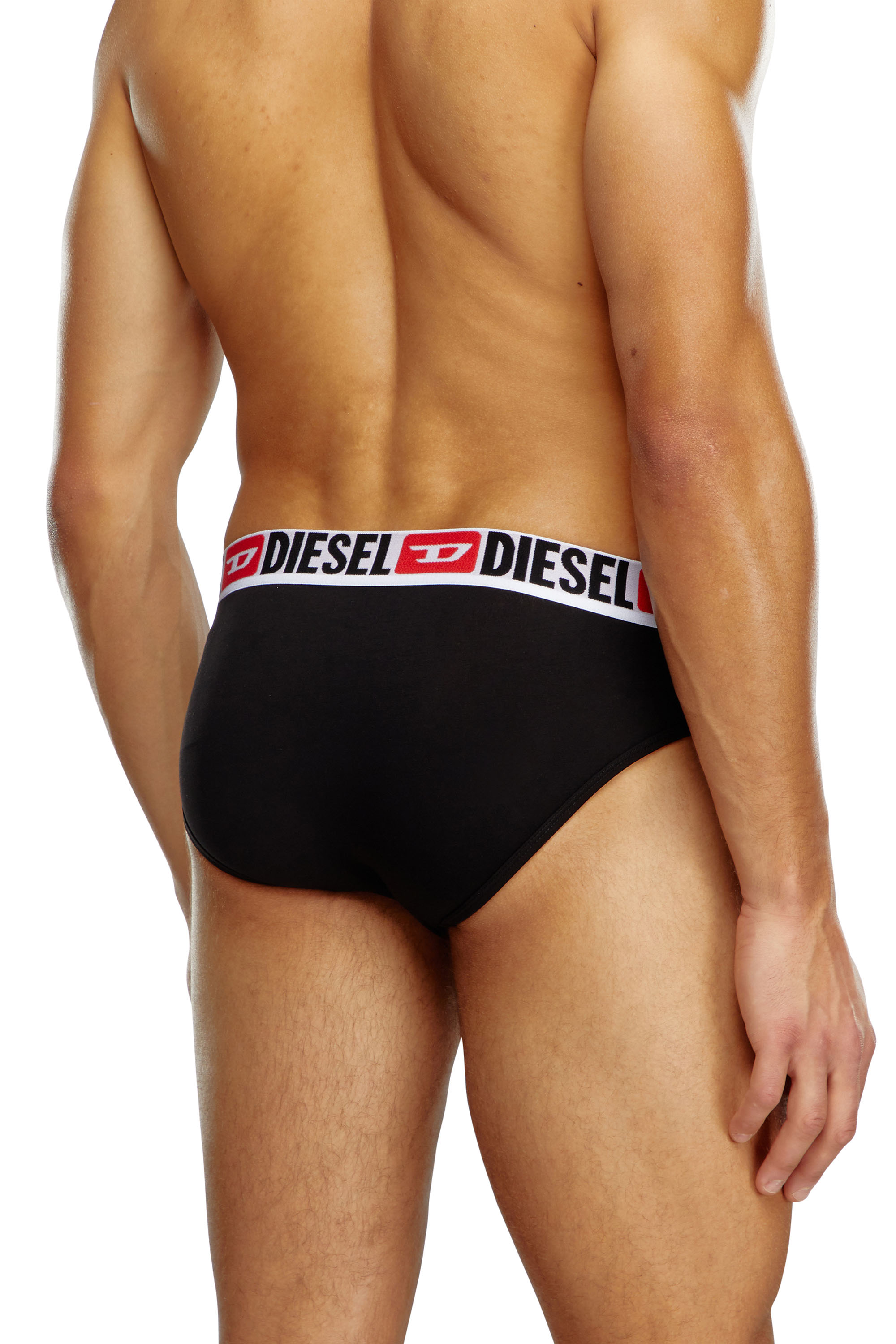 Diesel - UMBR-ANDRETHREEPACK, Herren Einfarbige Briefs im Dreierpack in Schwarz/Weiß - 4