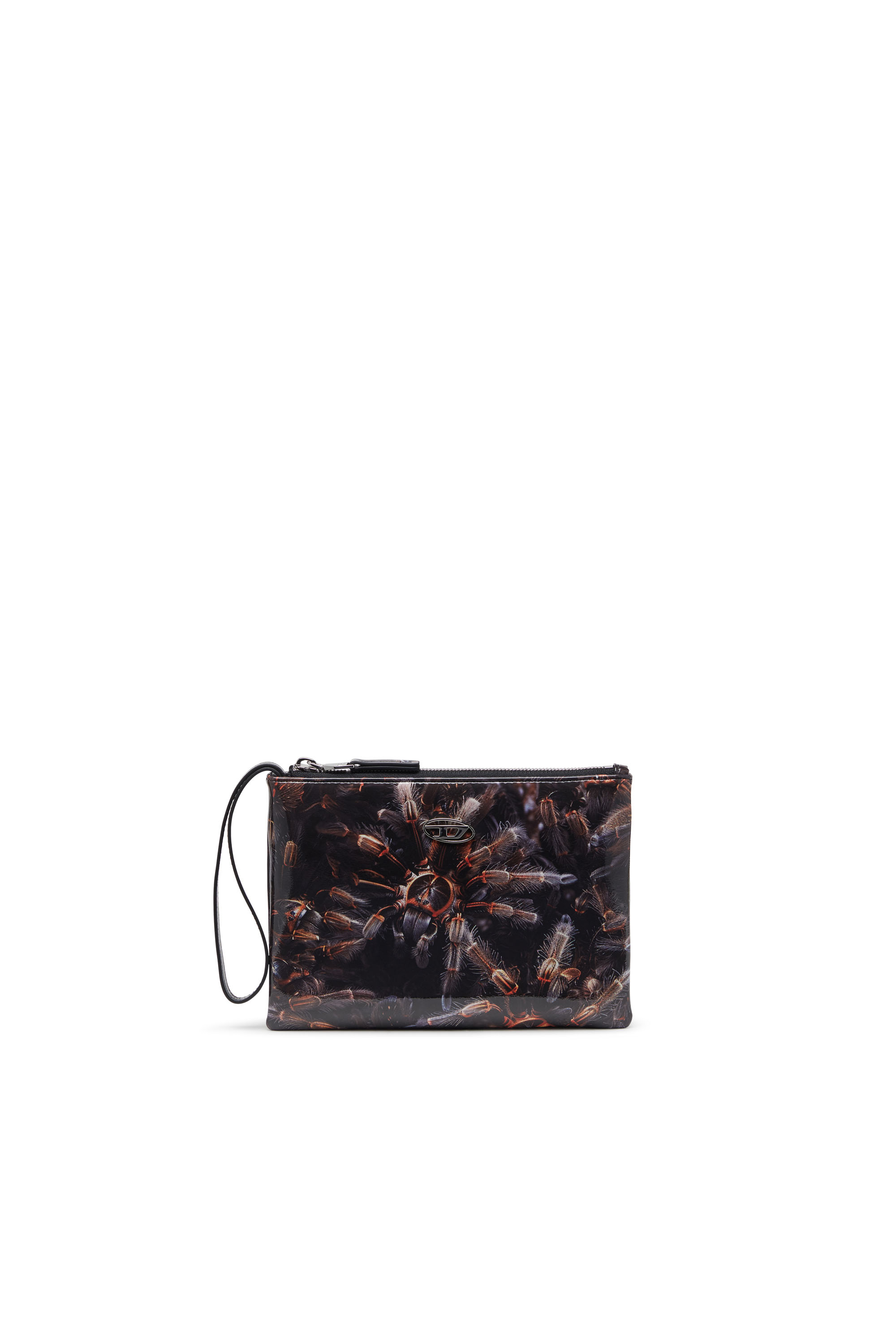 Diesel - PLAY POUCH II, Damen Pouch aus bedrucktem glänzendem PU in Schwarz - 1
