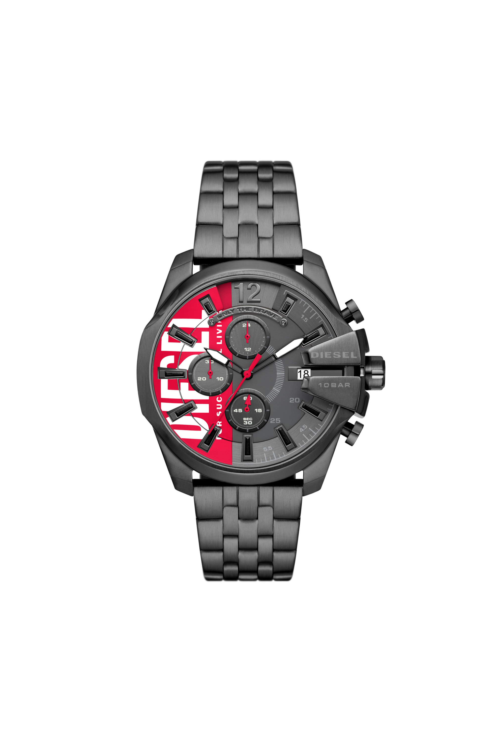Diesel - DZ4600, Unisex Baby Chief Chronograph aus metallgrauem Edelstahl in Dunkelgrau - 1